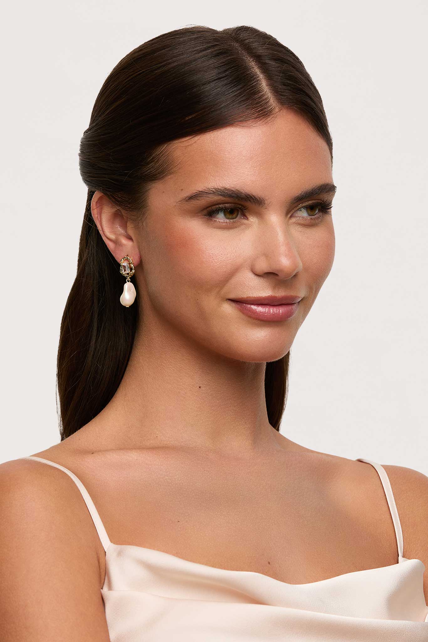 Abigail Earrings by Petit Moments - Pearl - Image 3