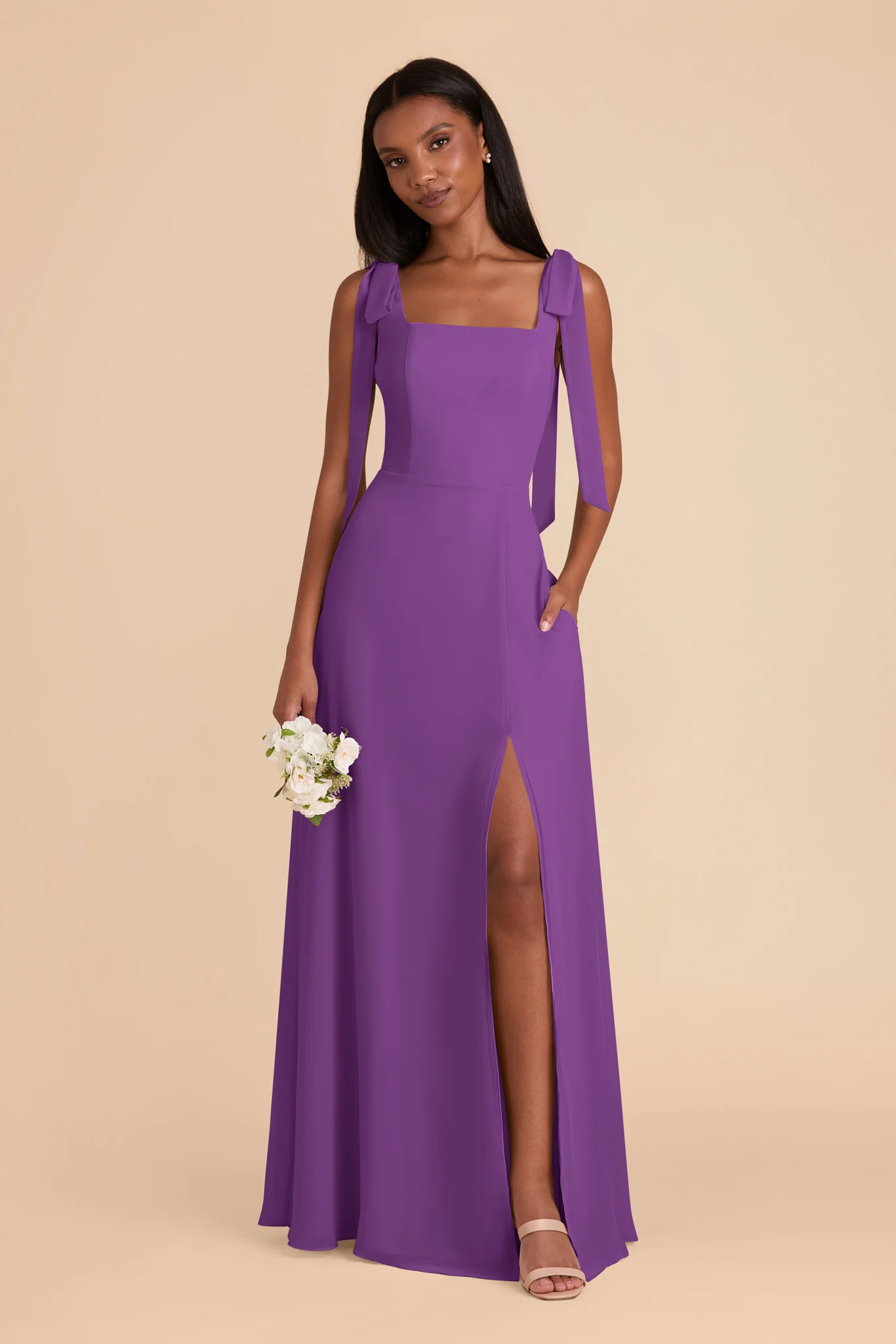 Alex Chiffon Dress - Amethyst - Image 4