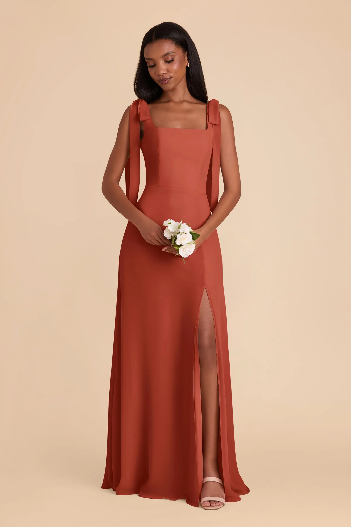 Alex Chiffon Dress - Auburn
