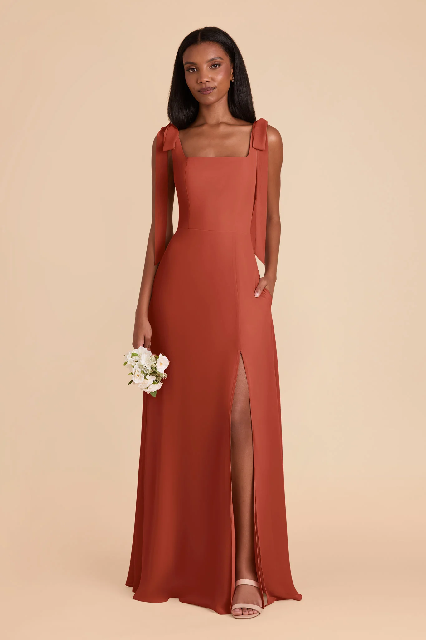 Alex Chiffon Dress - Auburn - Image 3