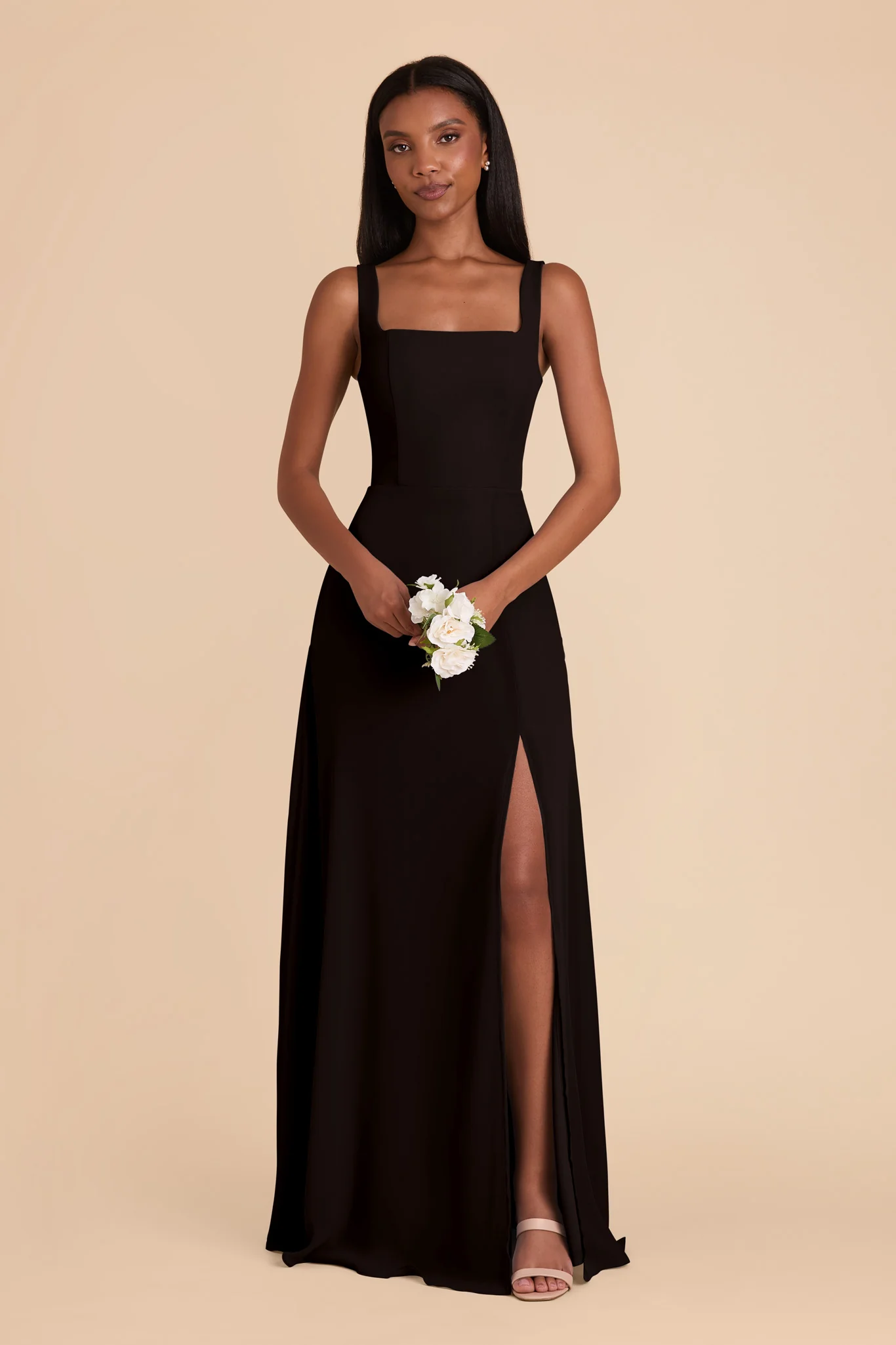 Alex Chiffon Dress - Black - Image 3