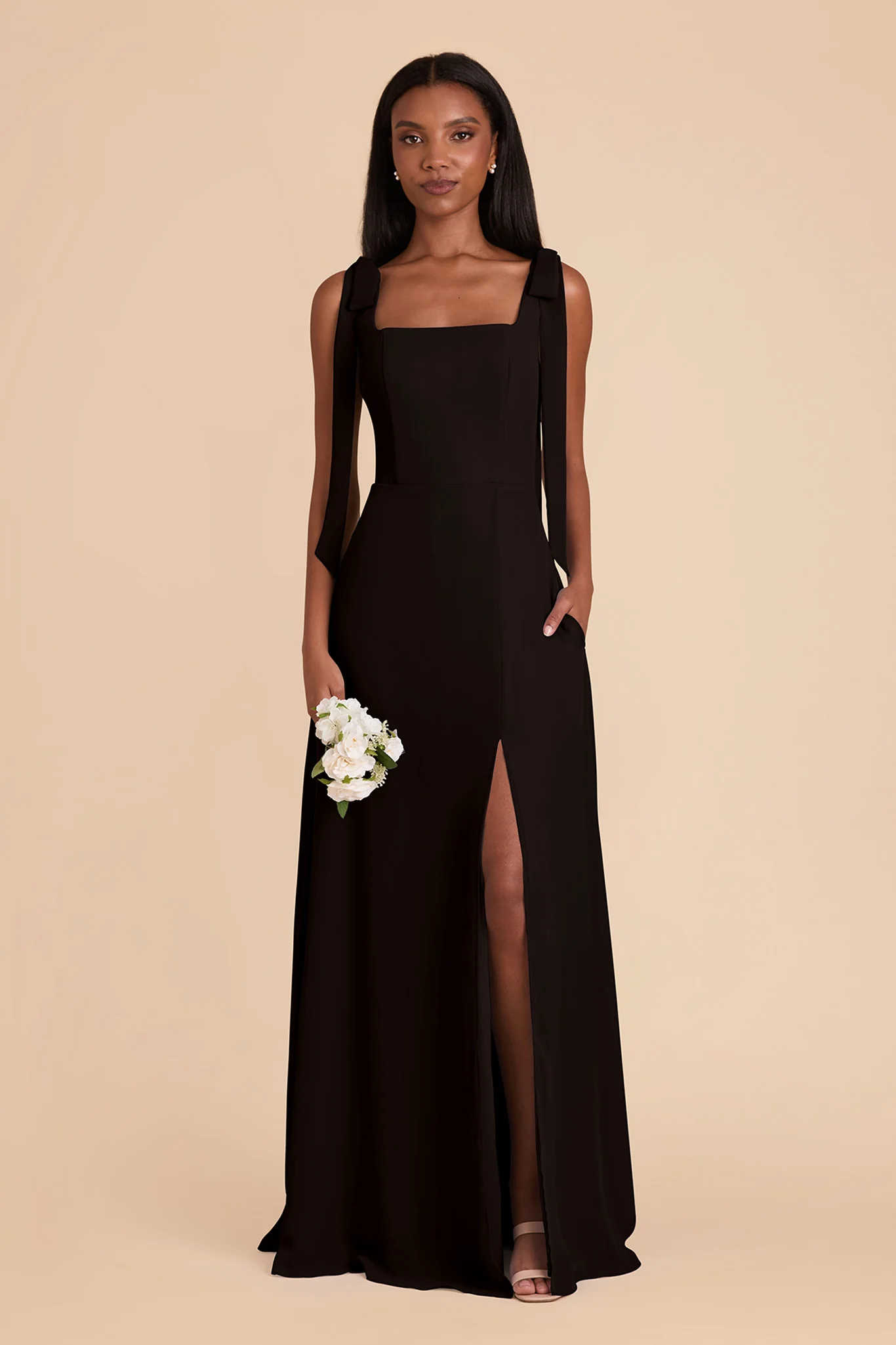 Alex Chiffon Dress - Black - Image 4