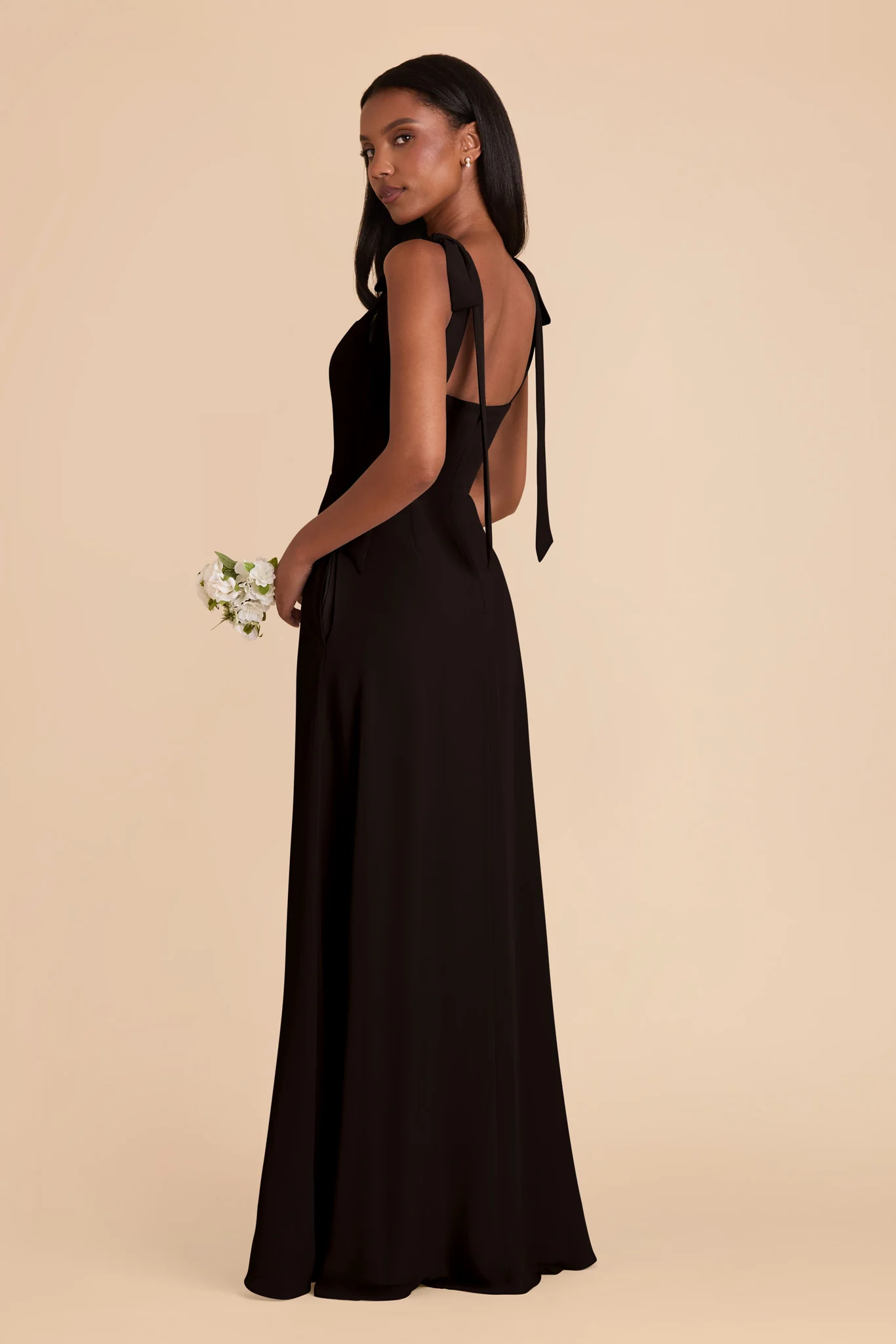 Alex Chiffon Dress - Black - Image 6