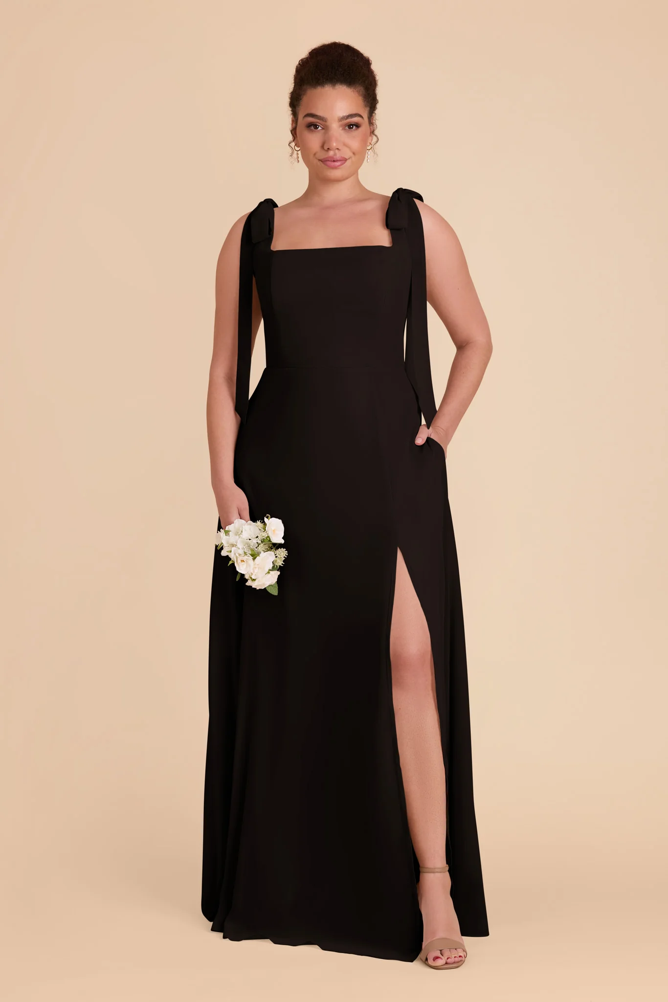 Alex Chiffon Dress - Black - Image 9