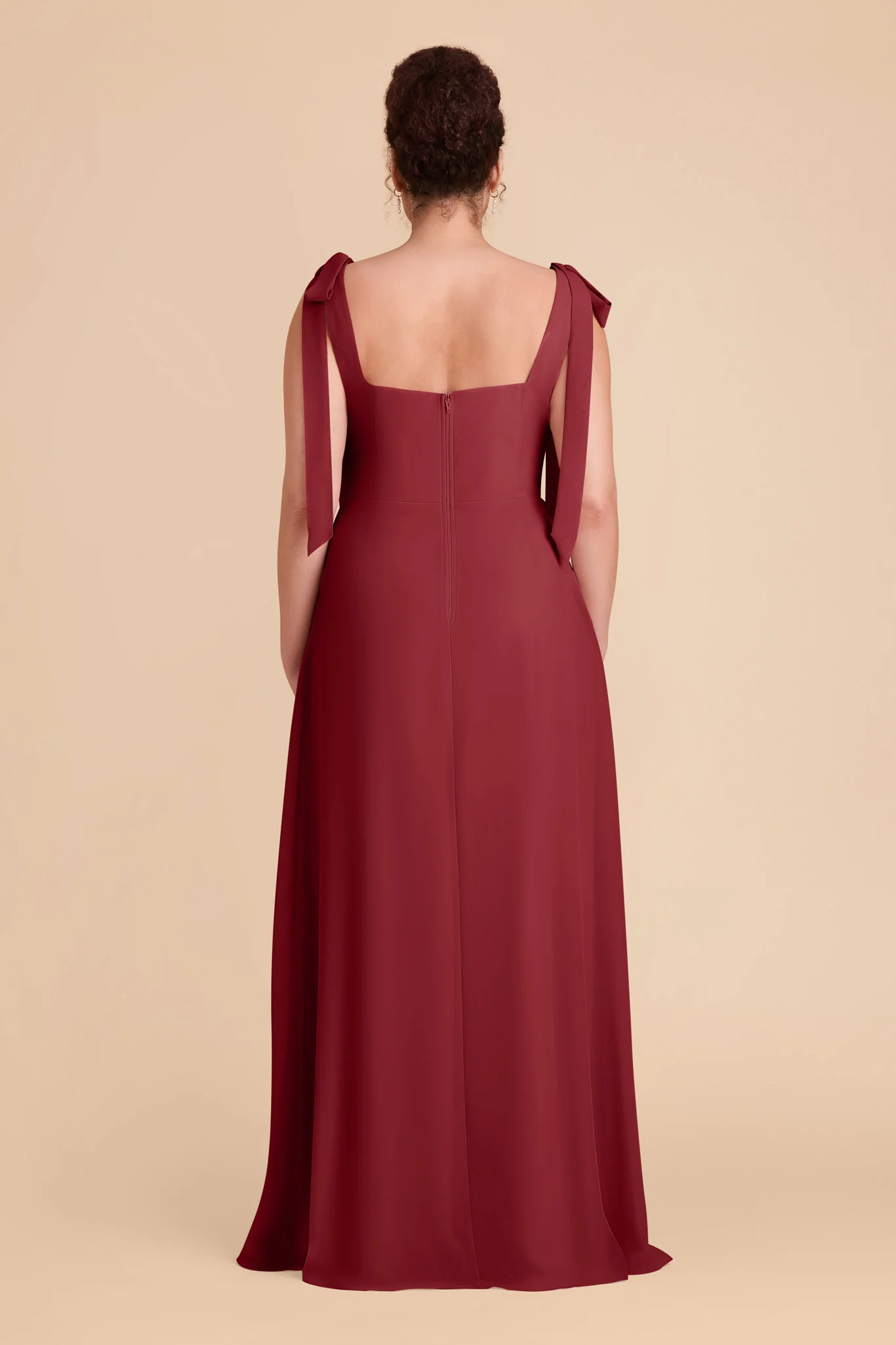 Alex Chiffon Dress - Burgundy - Image 10