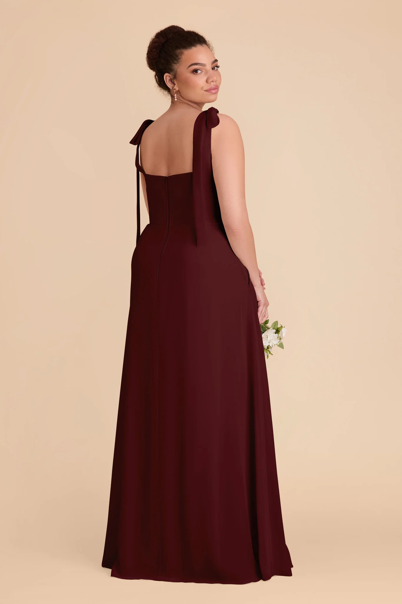 Alex Chiffon Dress - Cabernet - Image 10