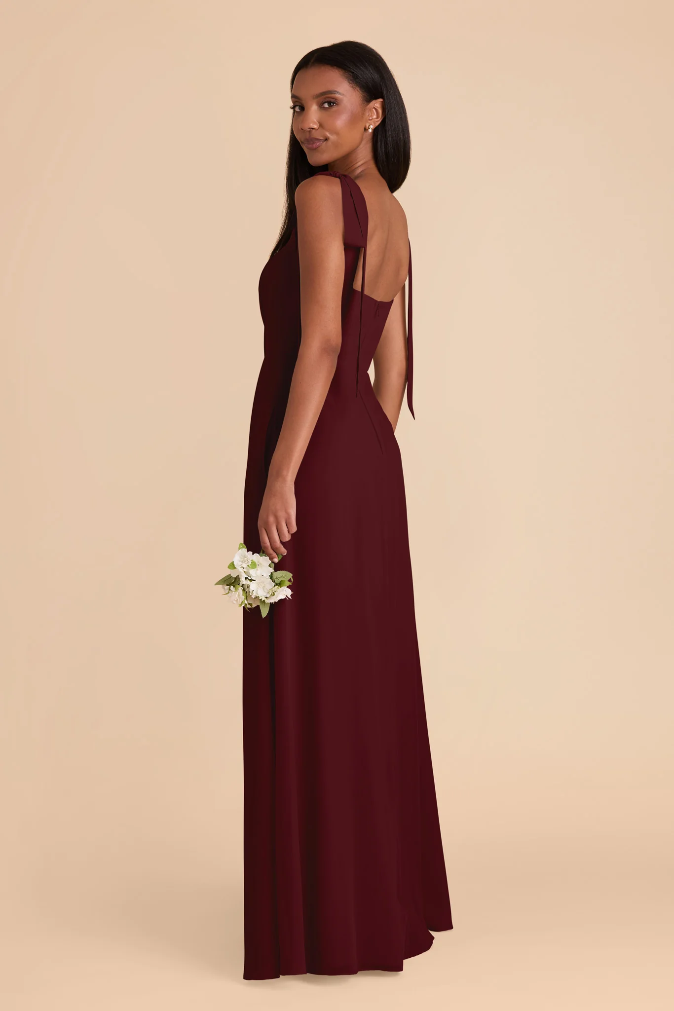 Alex Chiffon Dress - Cabernet - Image 5