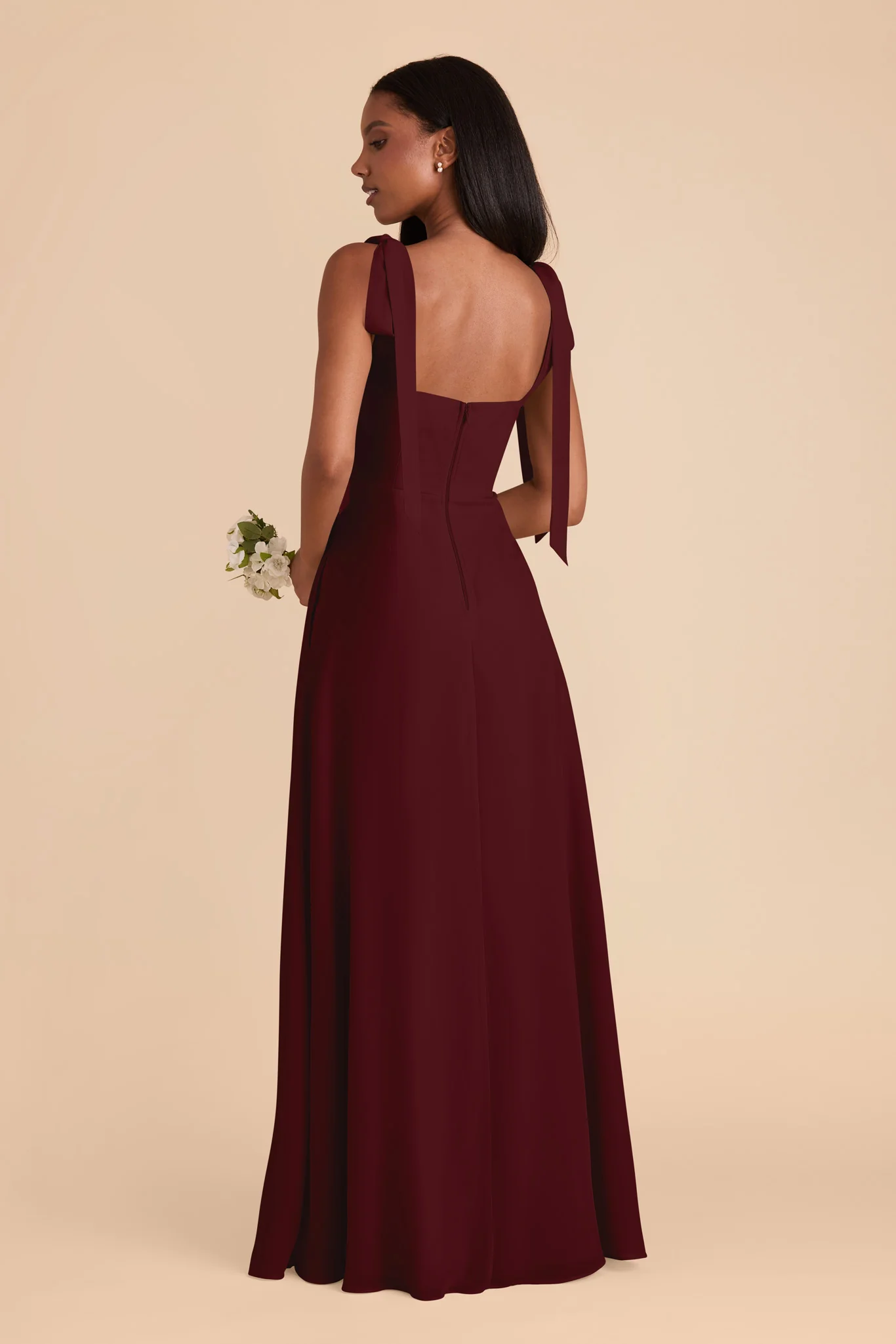 Alex Chiffon Dress - Cabernet - Image 6
