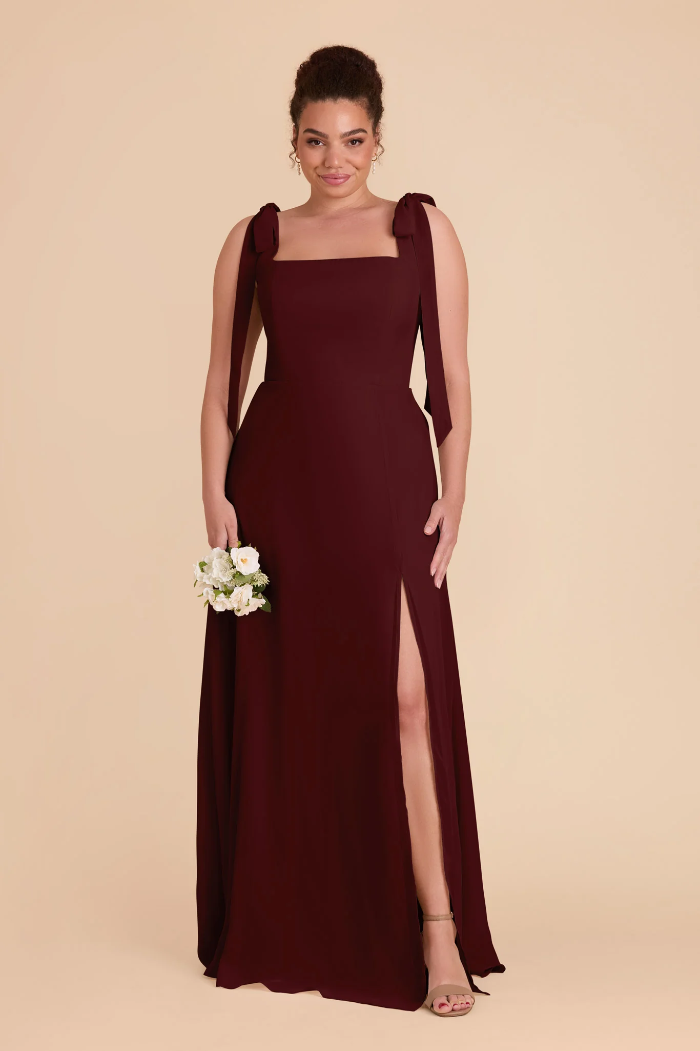 Alex Chiffon Dress - Cabernet - Image 8