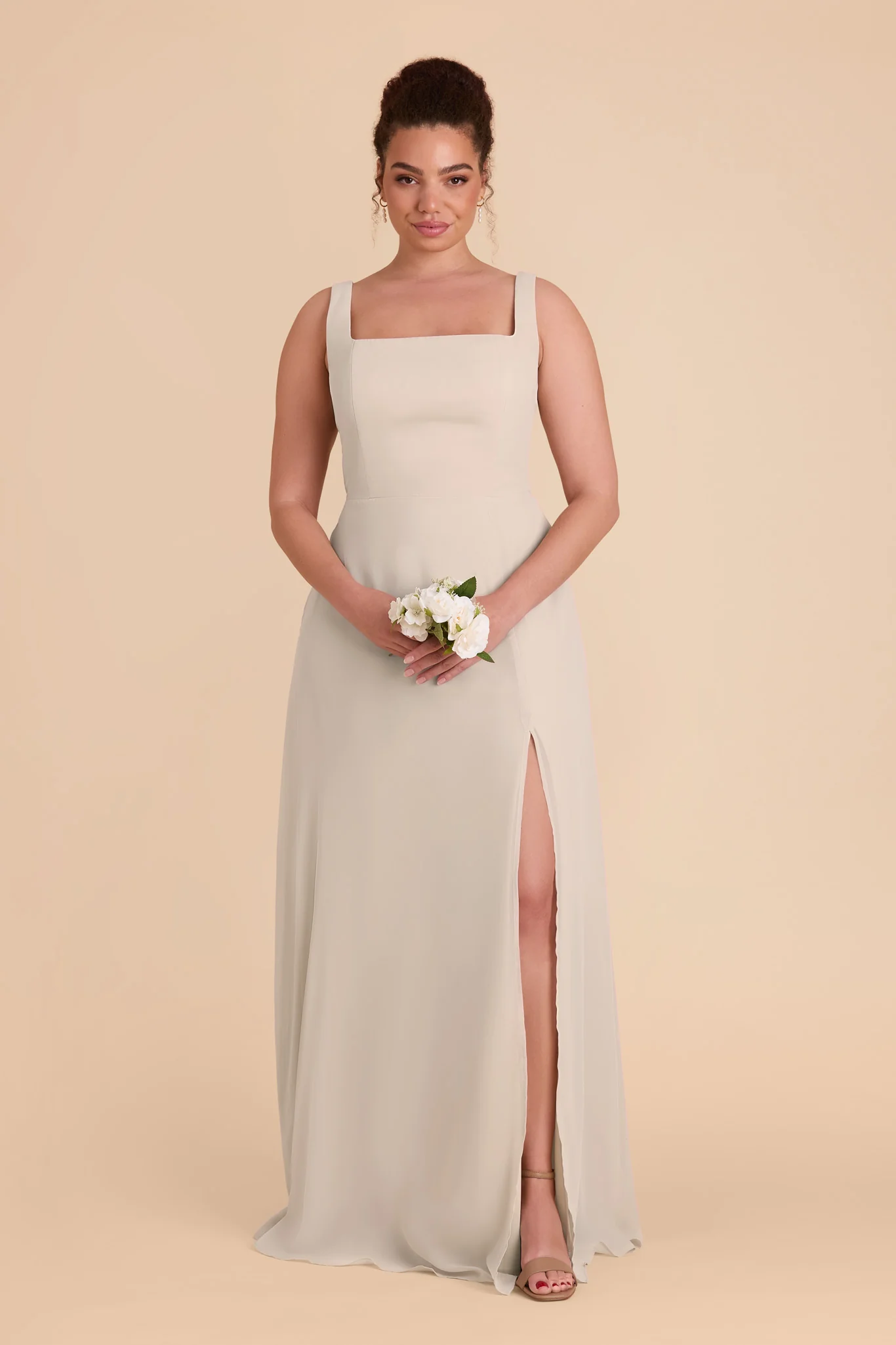 Alex Chiffon Dress - Classic Champagne - Image 2