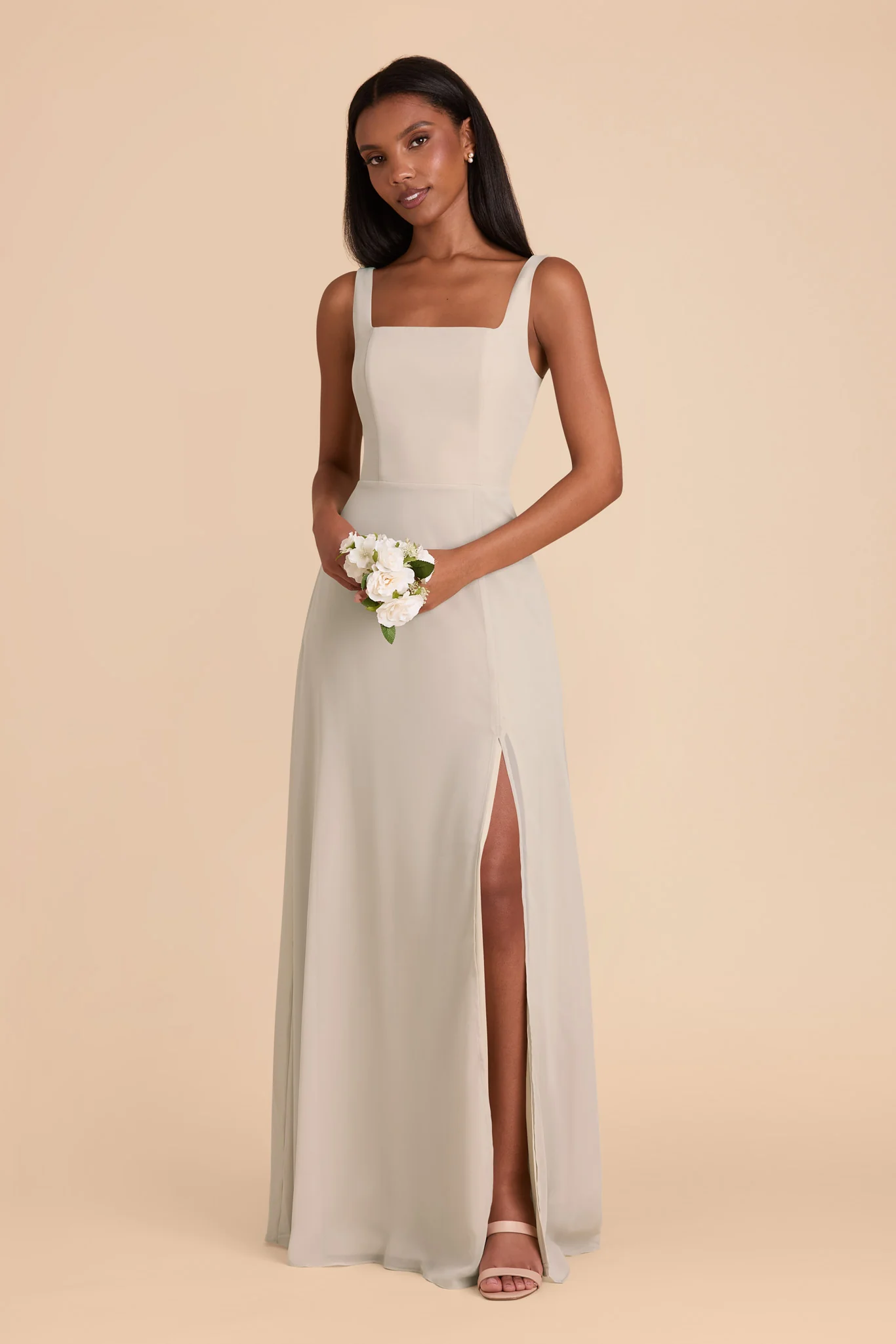 Alex Chiffon Dress - Classic Champagne - Image 3