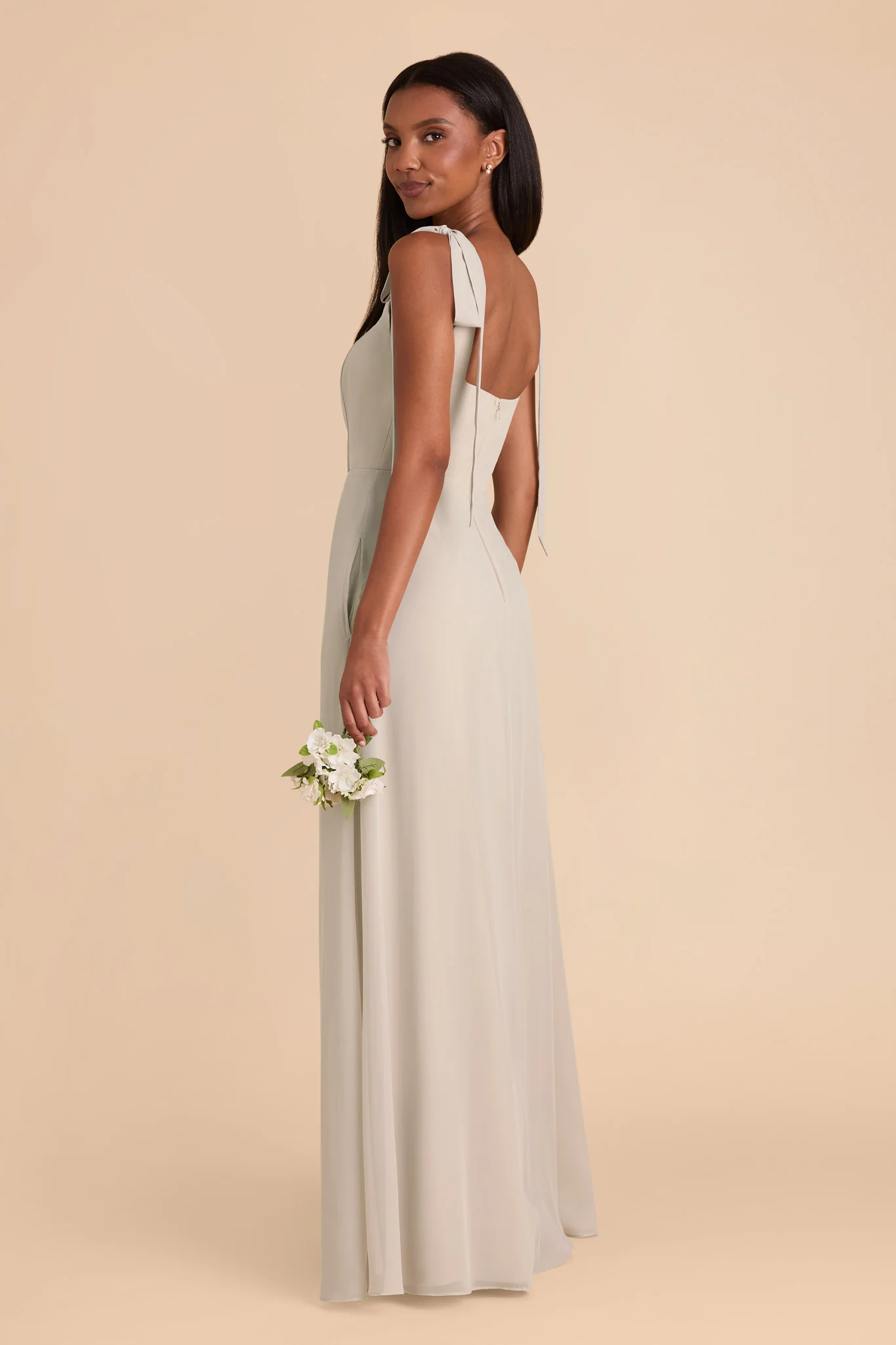 Alex Chiffon Dress - Classic Champagne - Image 5