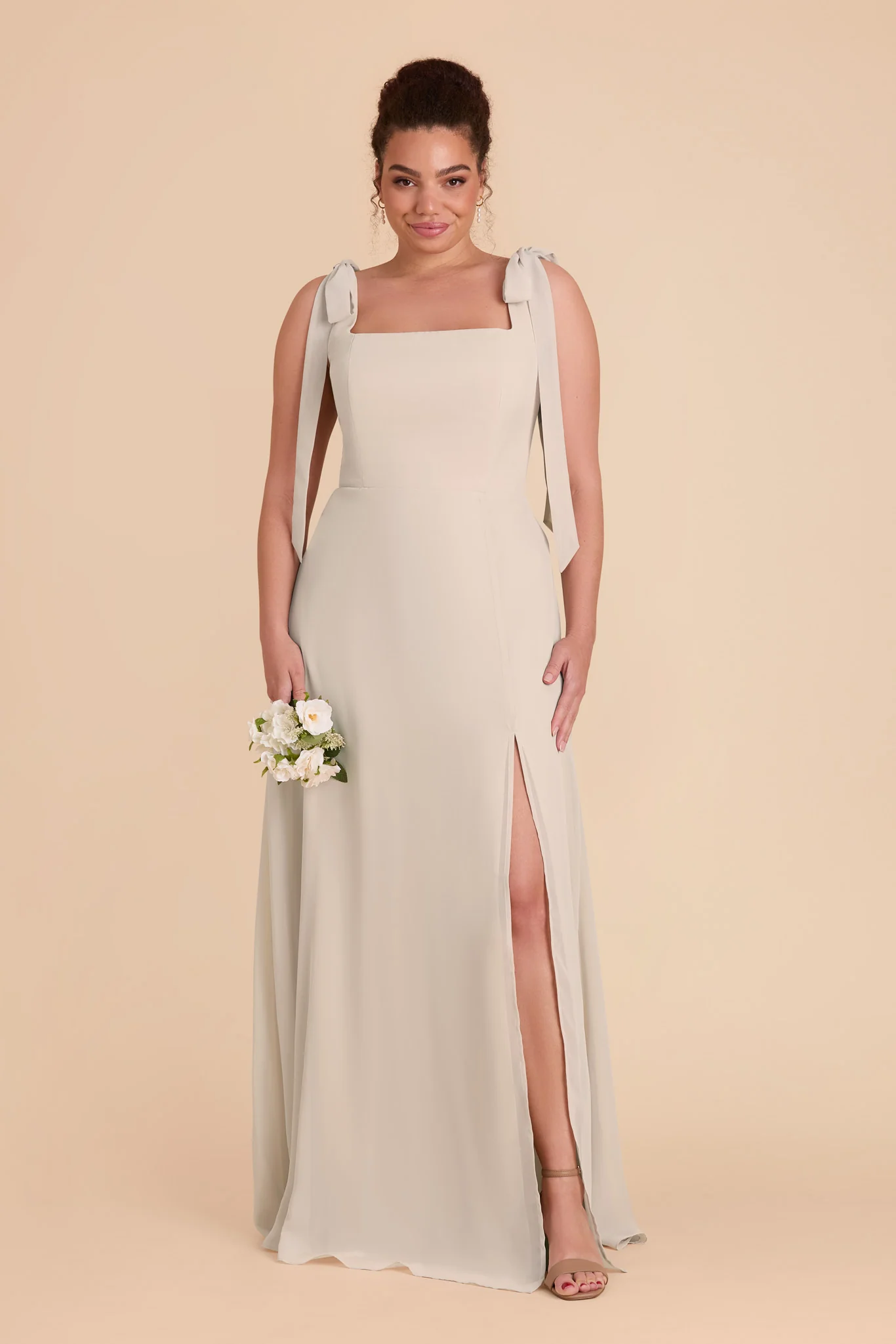 Alex Chiffon Dress - Classic Champagne - Image 8