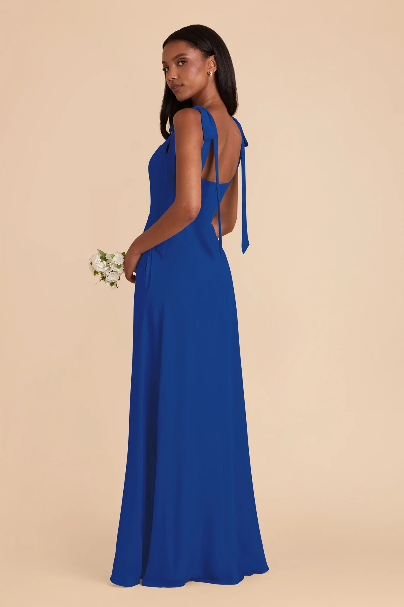 Alex Chiffon Dress - Cobalt Blue - Image 6