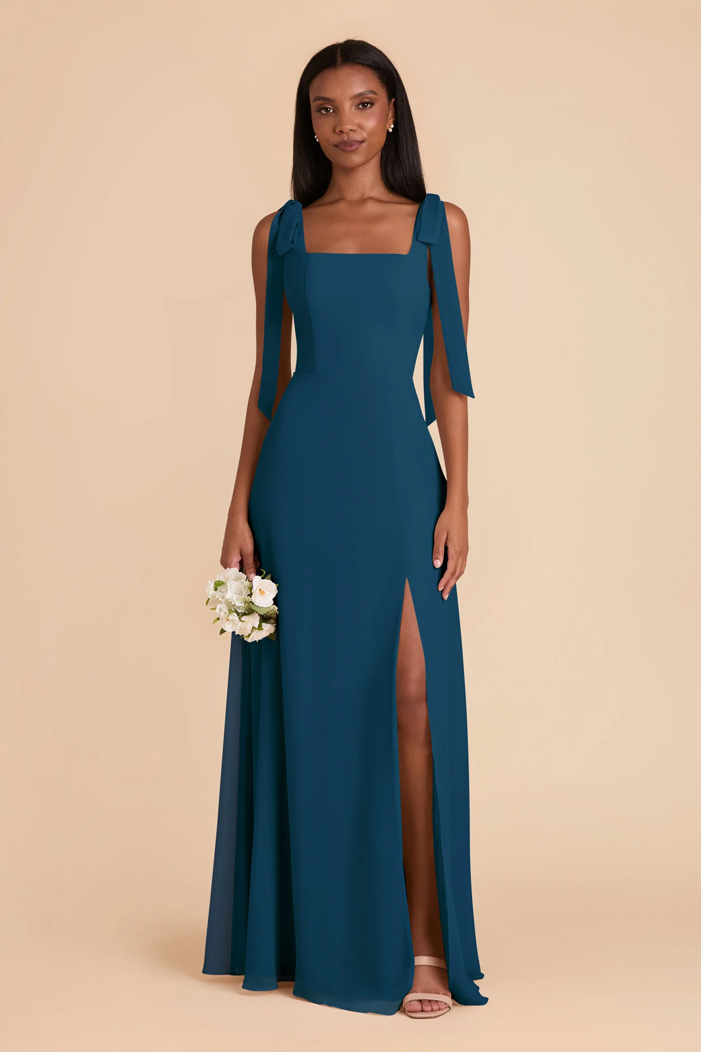 Alex Chiffon Dress - Dark Teal