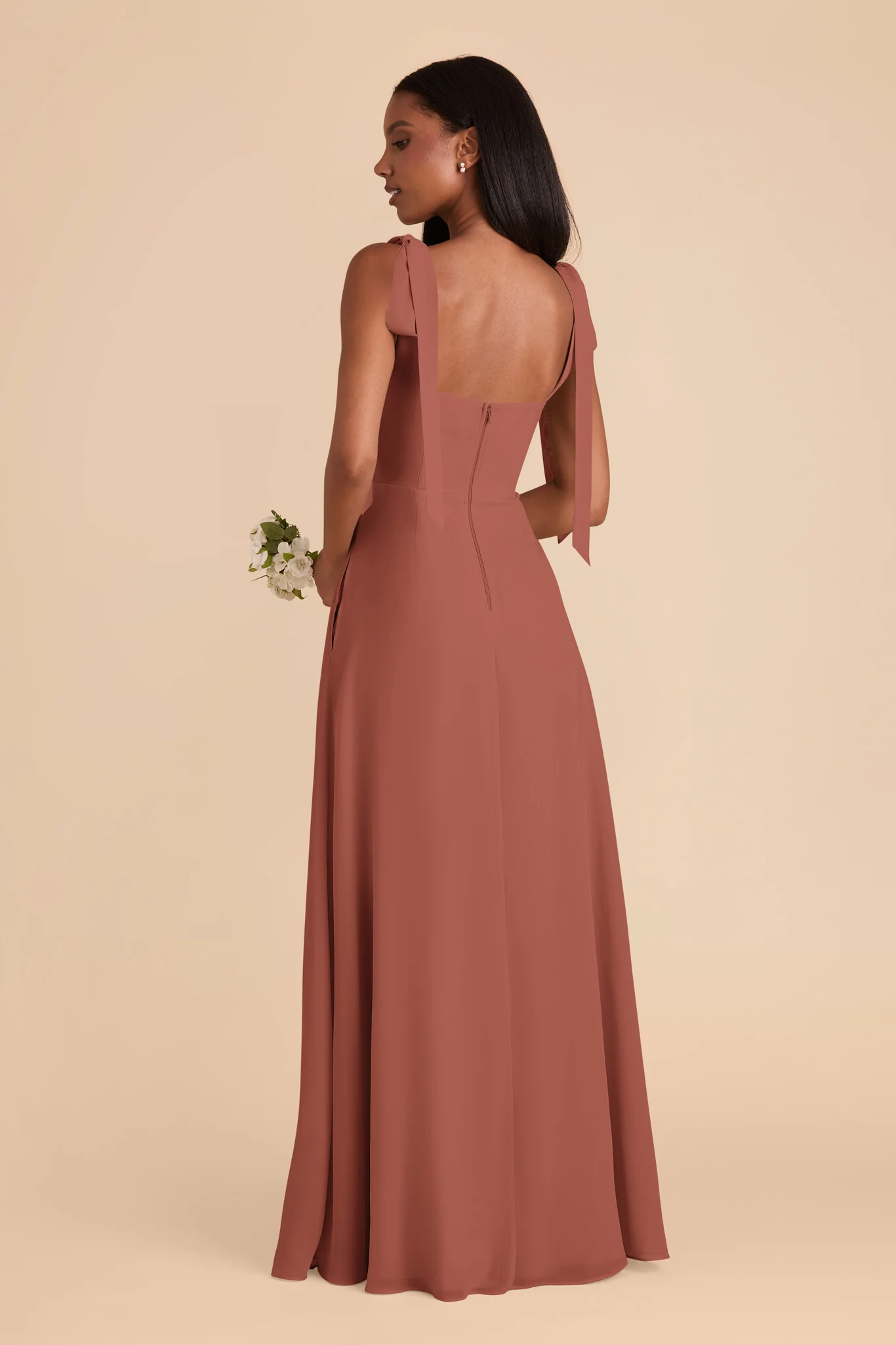 Alex Chiffon Dress - Desert Rose - Image 5
