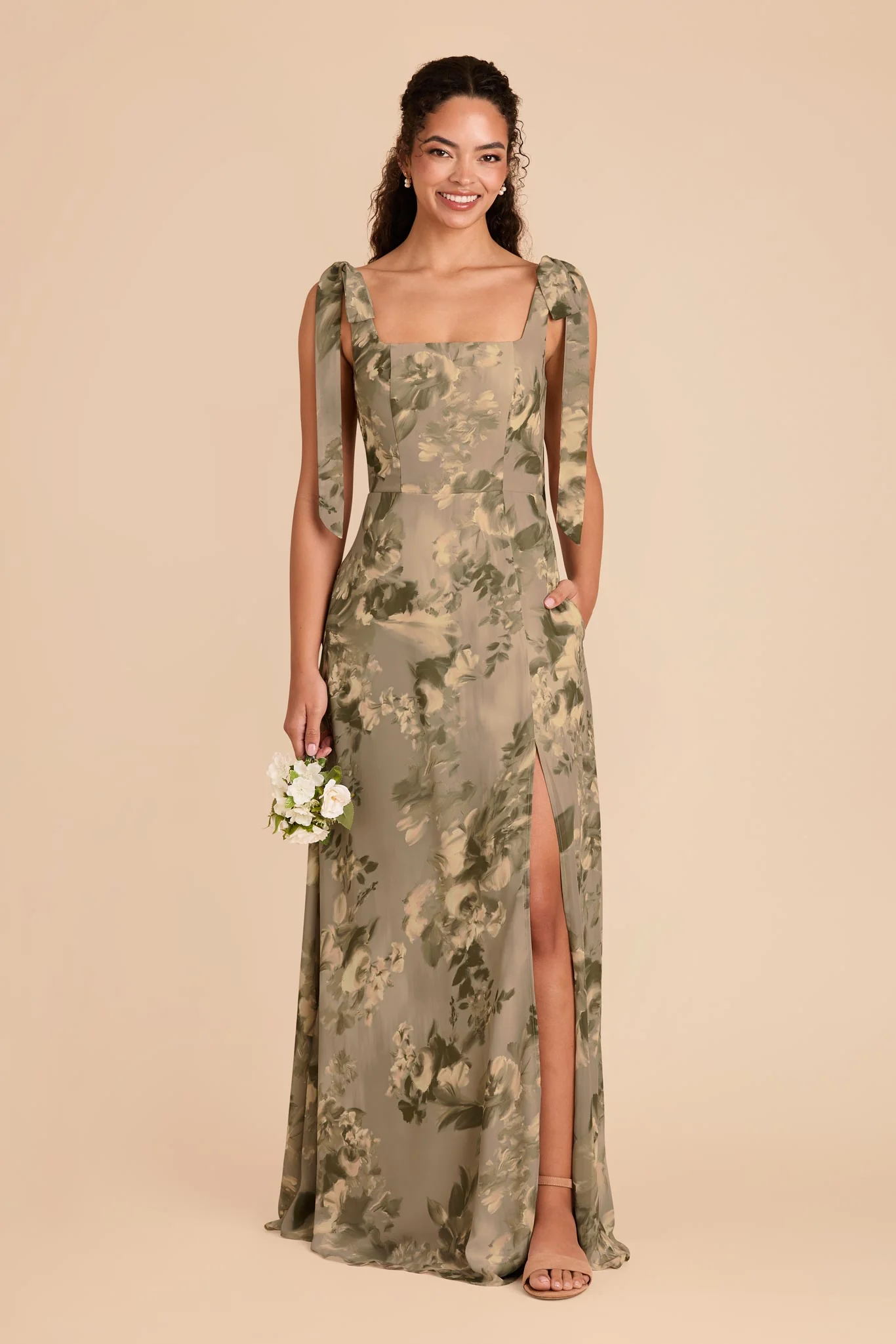 Alex Chiffon Dress - Doe Painted Botanics - Image 3