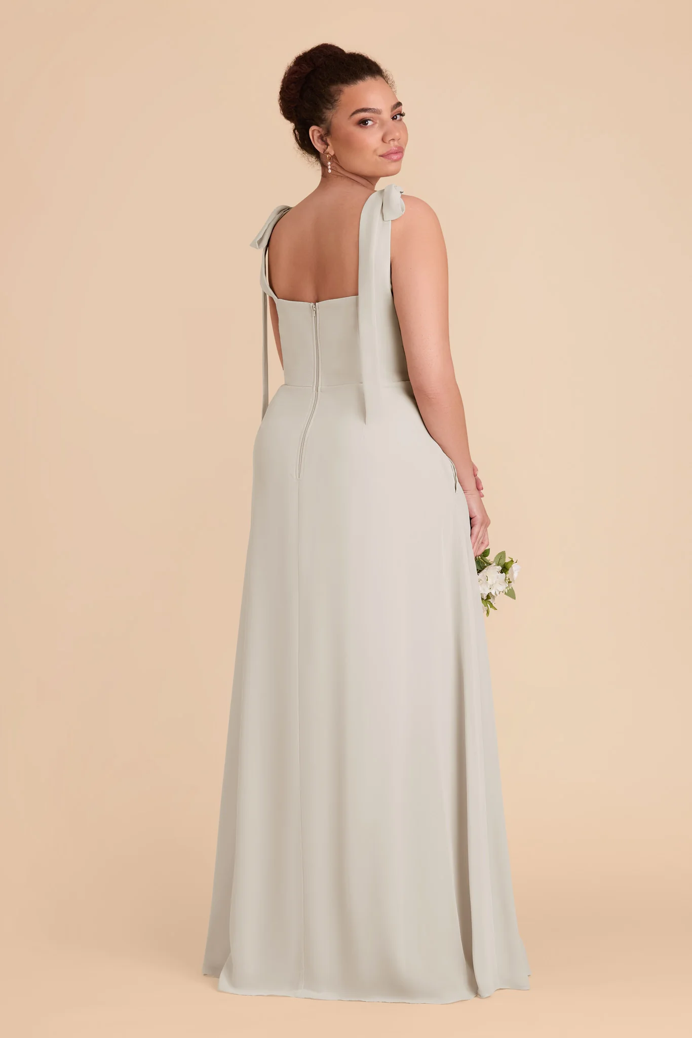 Alex Chiffon Dress - Dove Gray - Image 10