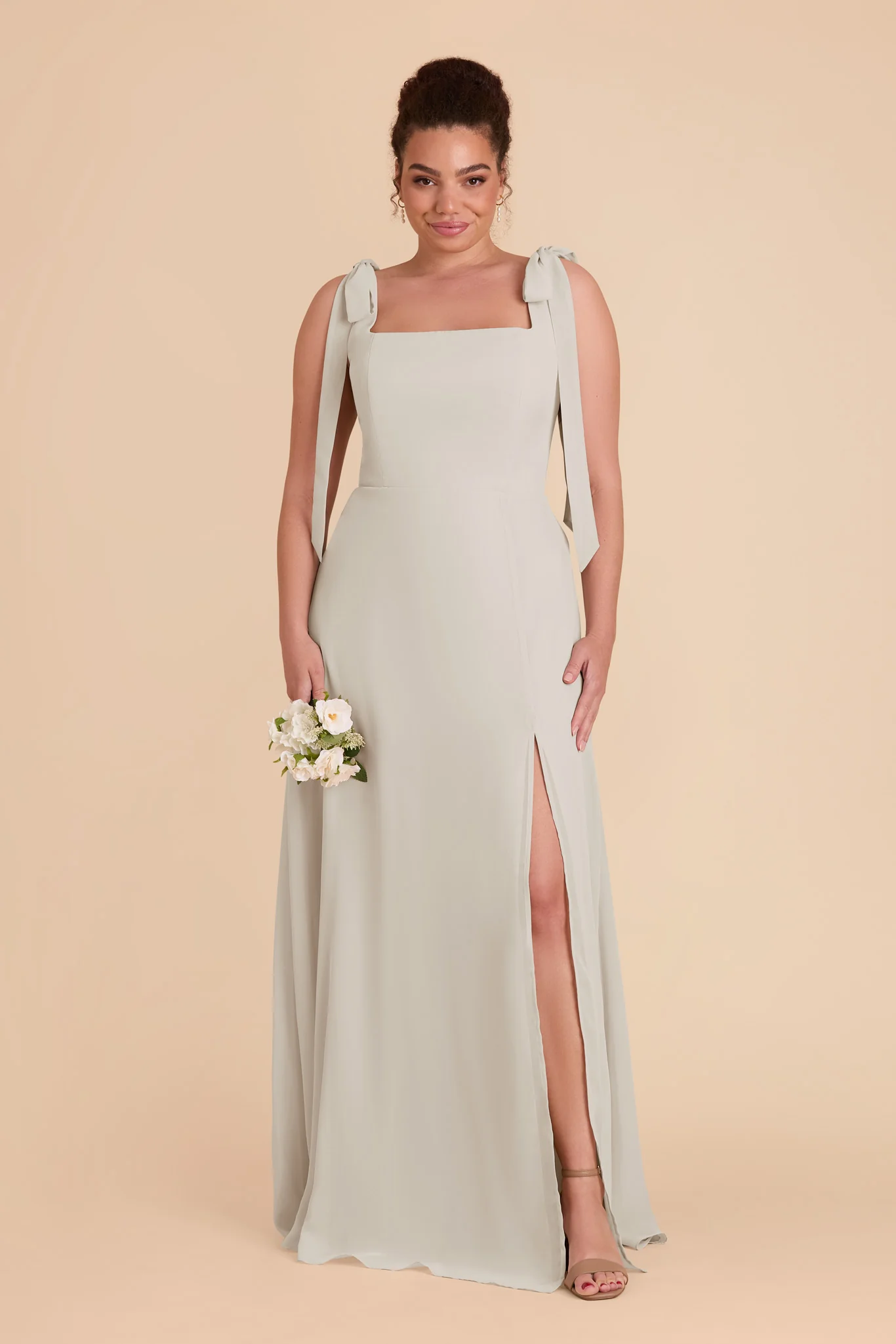 Alex Chiffon Dress - Dove Gray - Image 2
