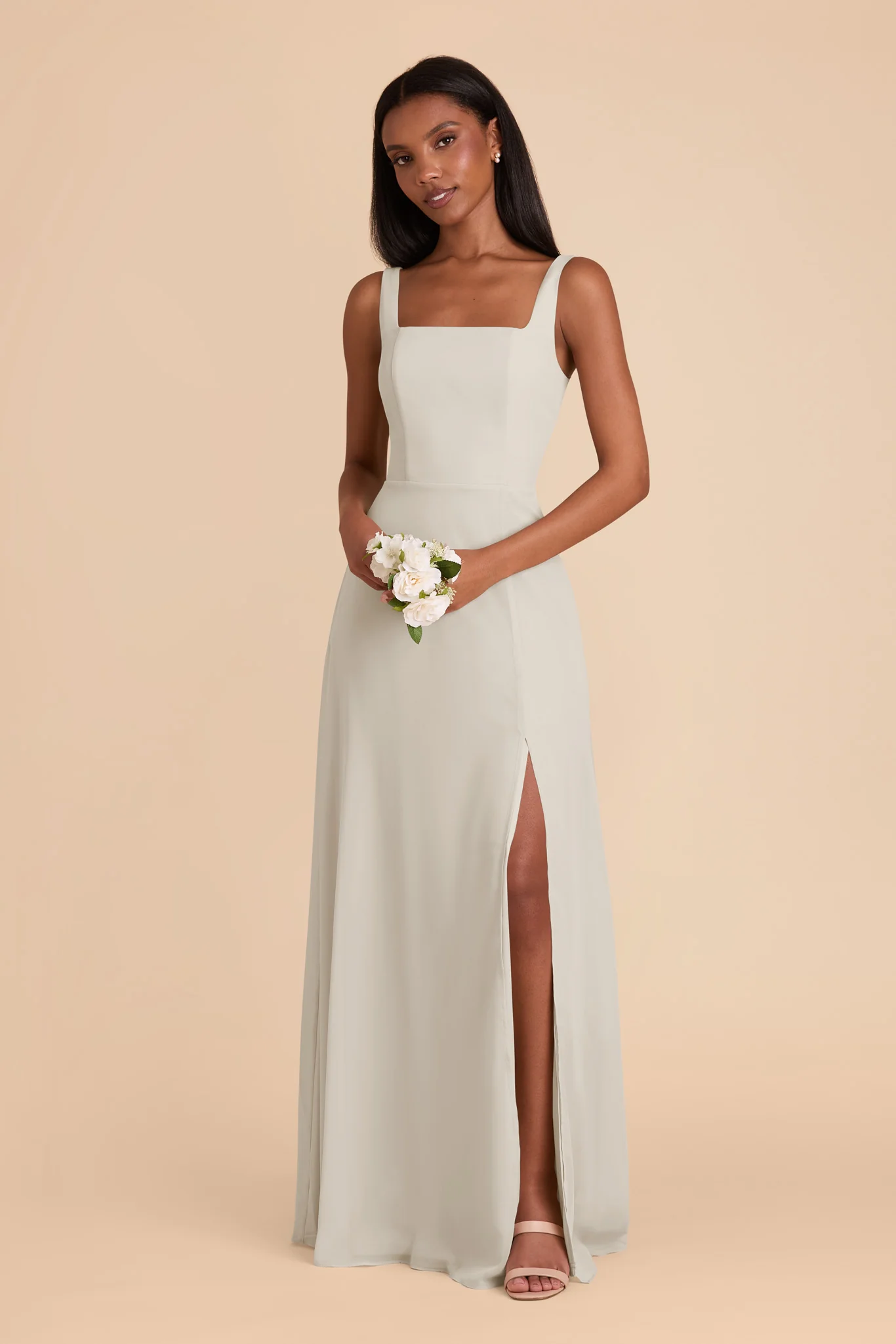 Alex Chiffon Dress - Dove Gray - Image 4