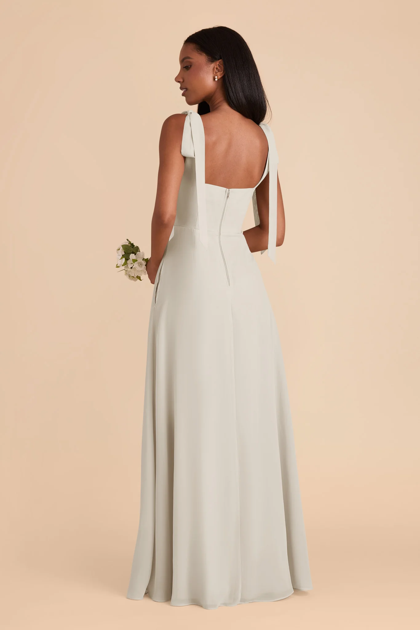 Alex Chiffon Dress - Dove Gray - Image 6
