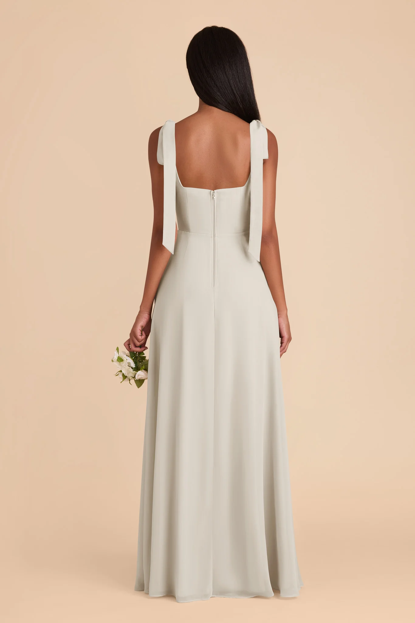 Alex Chiffon Dress - Dove Gray - Image 7