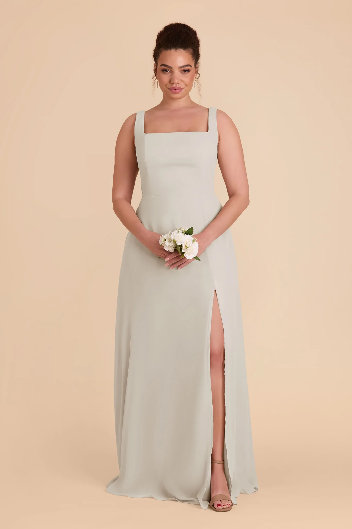 Alex Chiffon Dress - Dove Gray - Image 8
