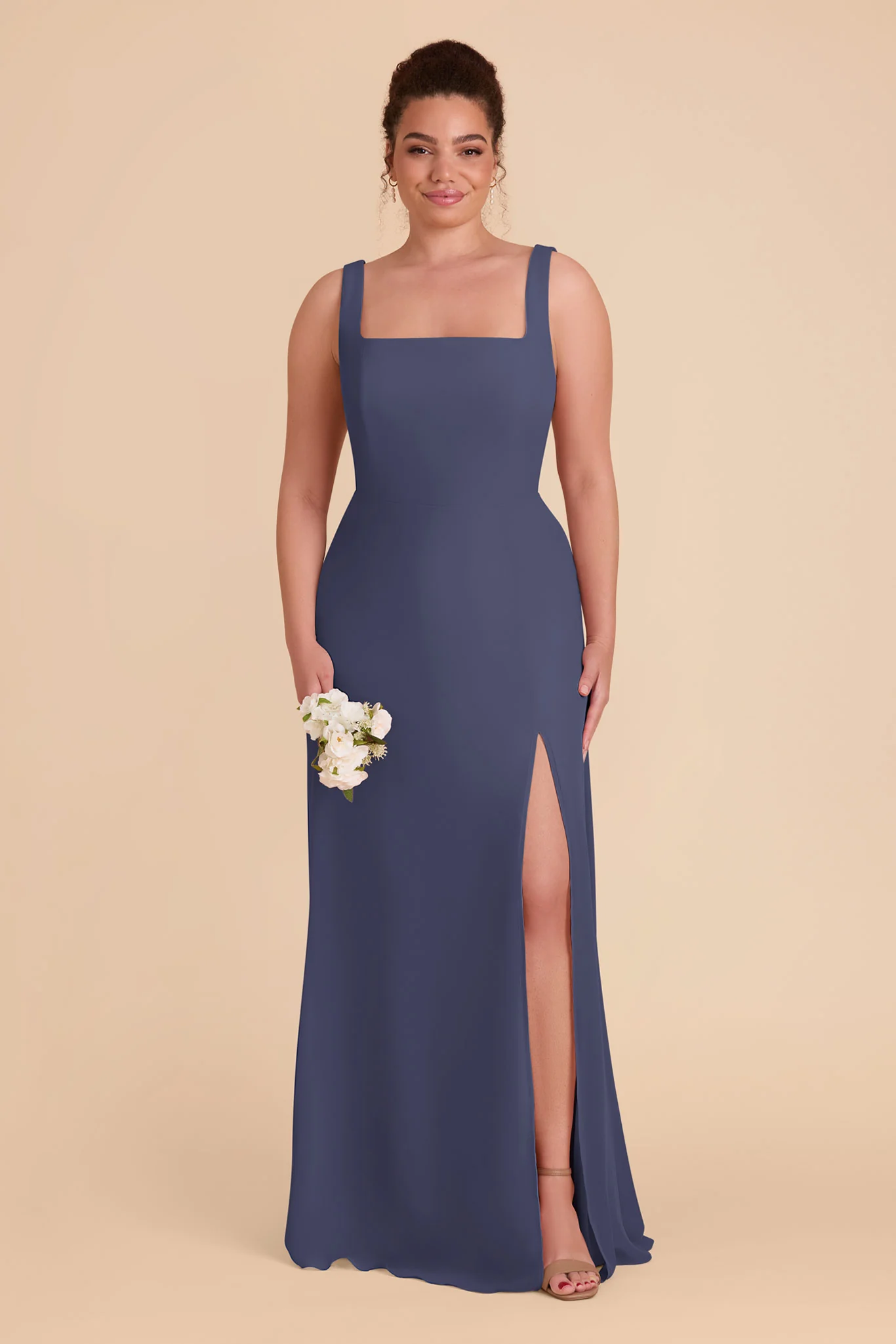 Alex Chiffon Dress - Dusk Blue - Image 2