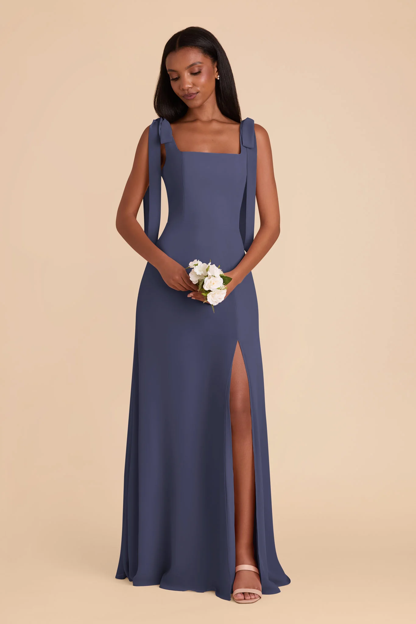 Alex Chiffon Dress - Dusk Blue - Image 3