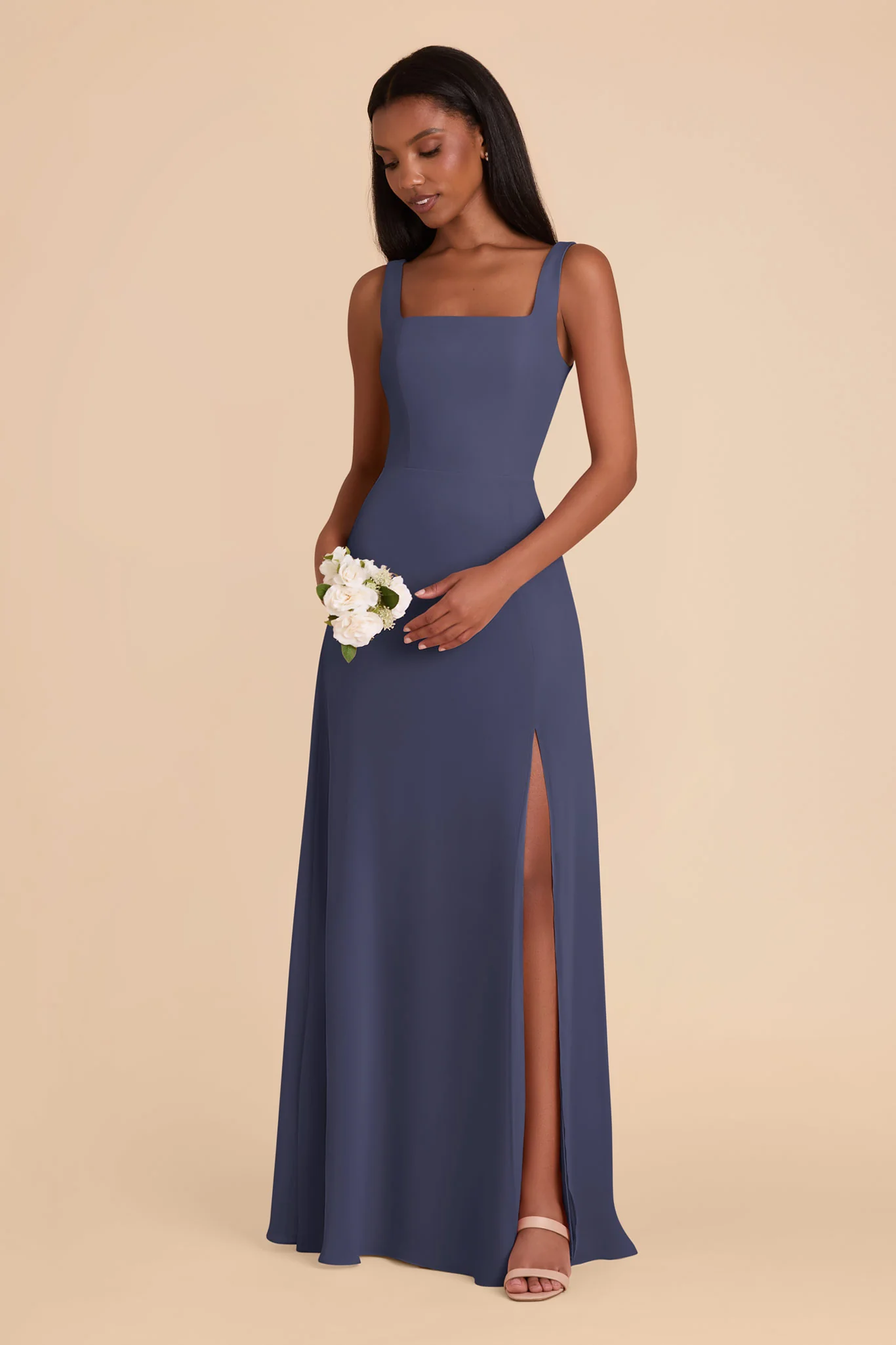 Alex Chiffon Dress - Dusk Blue - Image 4