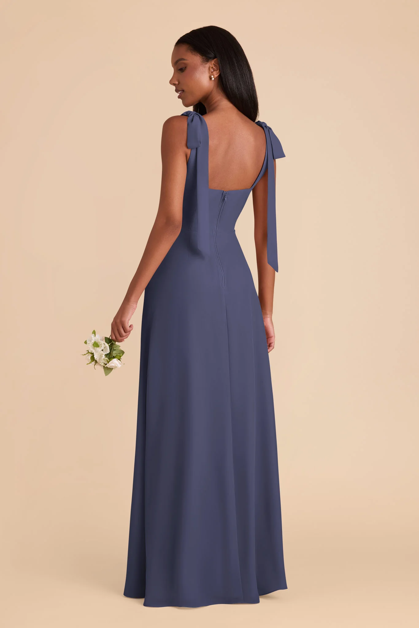Alex Chiffon Dress - Dusk Blue - Image 5