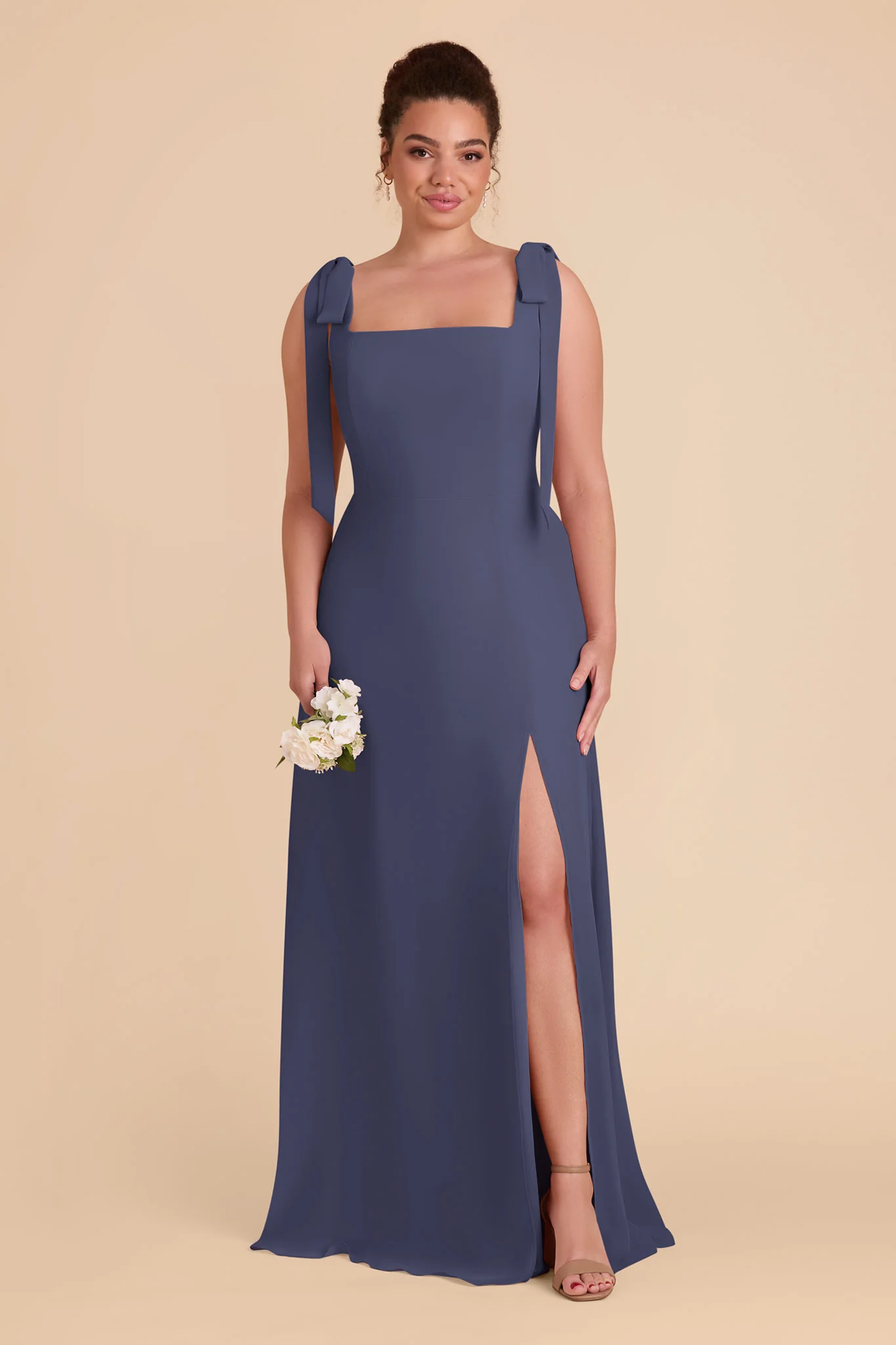 Alex Chiffon Dress - Dusk Blue - Image 8
