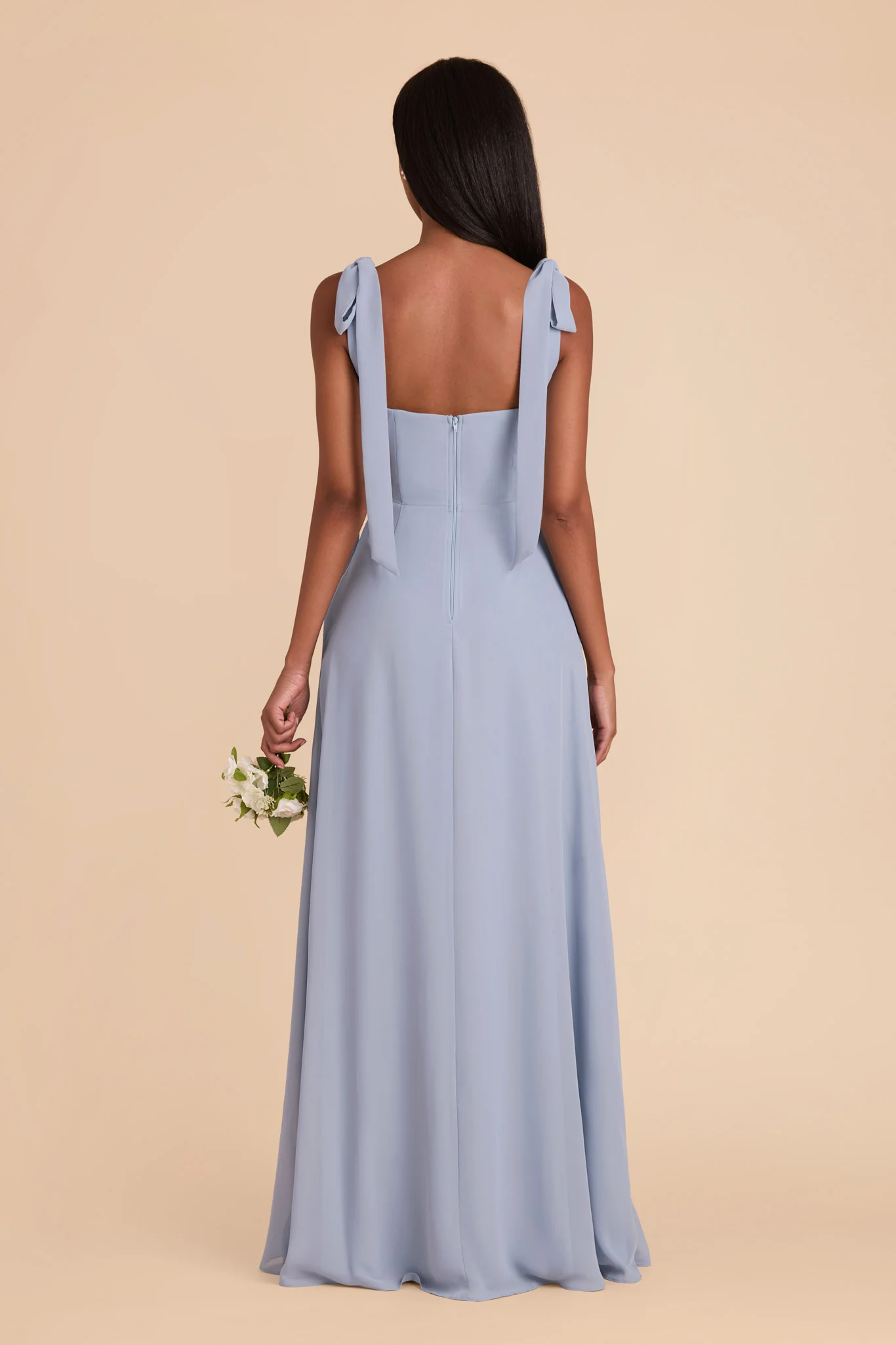 Alex Chiffon Dress - Dusty Blue - Image 7