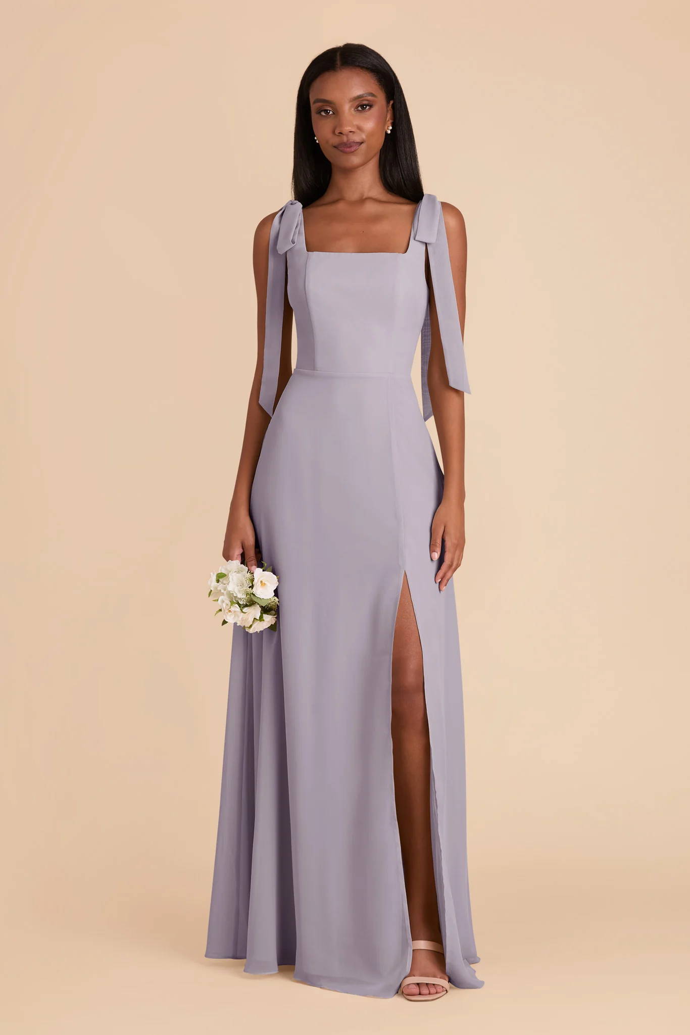 Alex Chiffon Dress - Dusty Lilac - Image 3