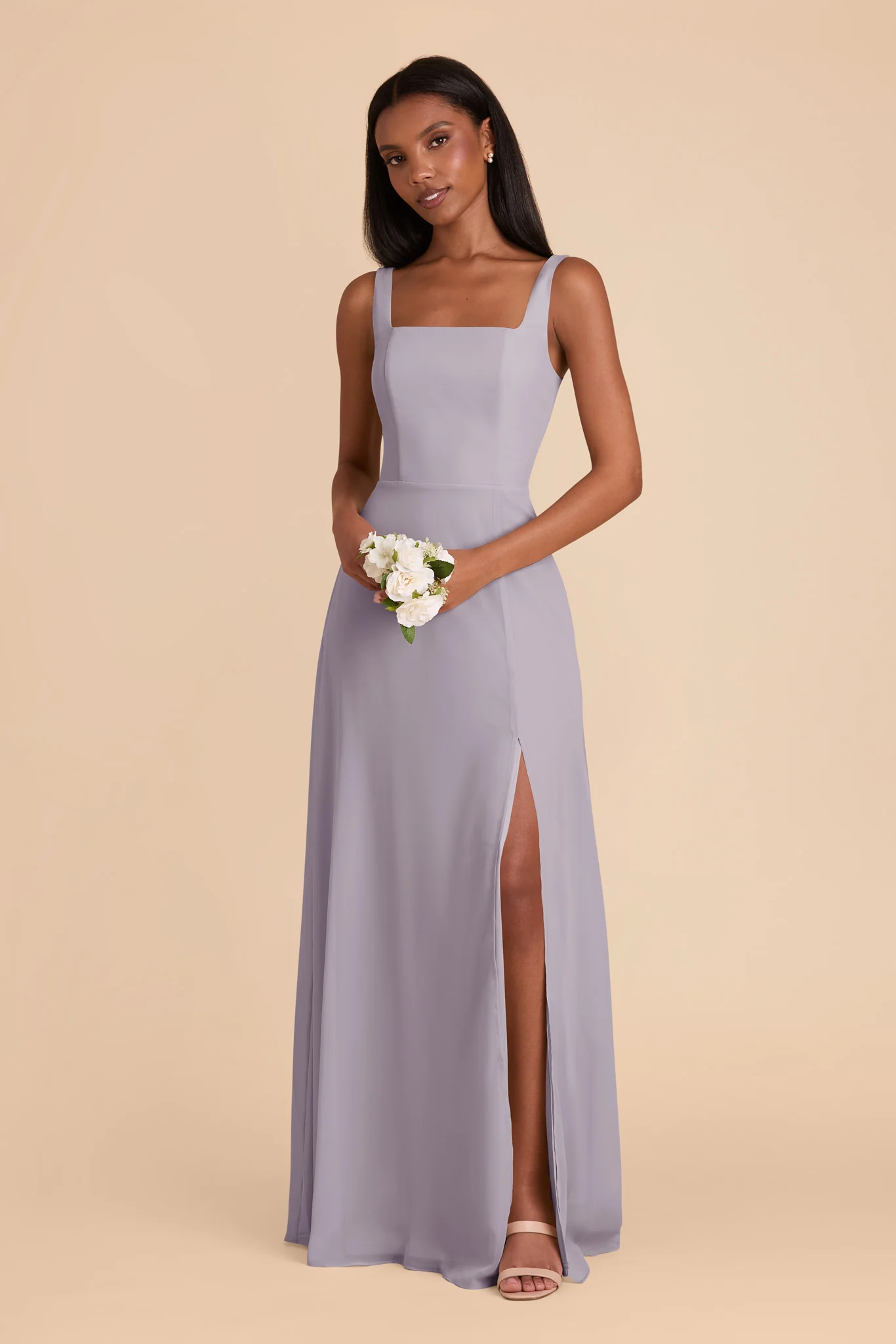 Alex Chiffon Dress - Dusty Lilac - Image 4
