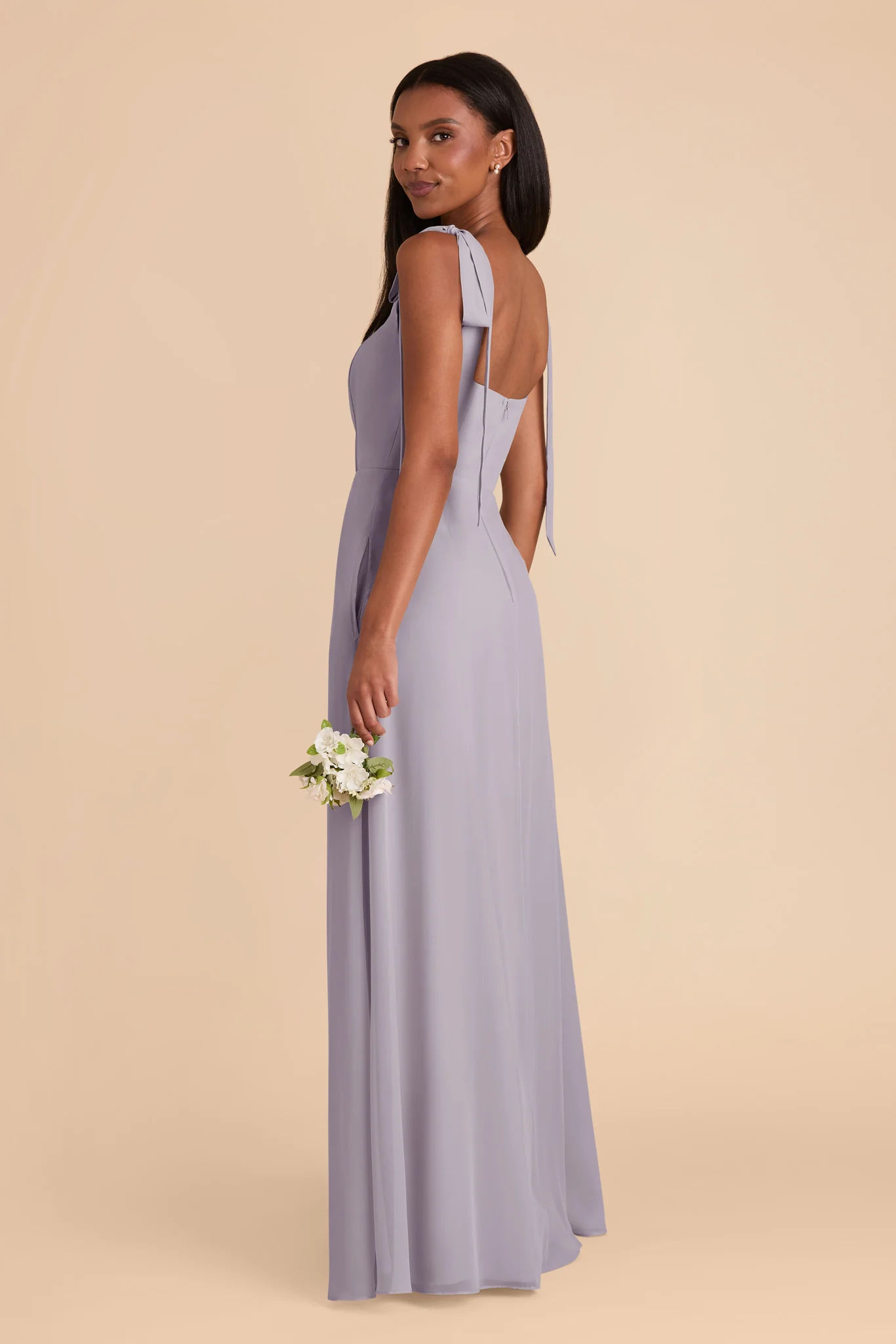 Alex Chiffon Dress - Dusty Lilac - Image 5