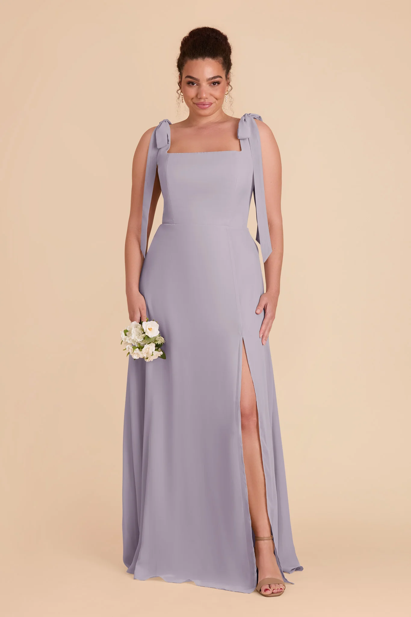 Alex Chiffon Dress - Dusty Lilac - Image 8