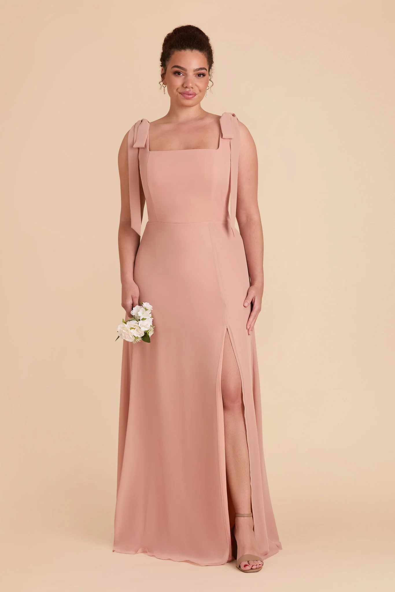 Alex Chiffon Dress - Dusty Rose - Image 7