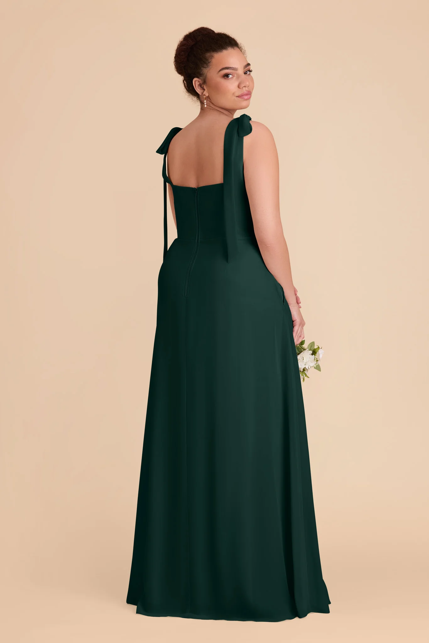 Alex Chiffon Dress - Emerald - Image 10