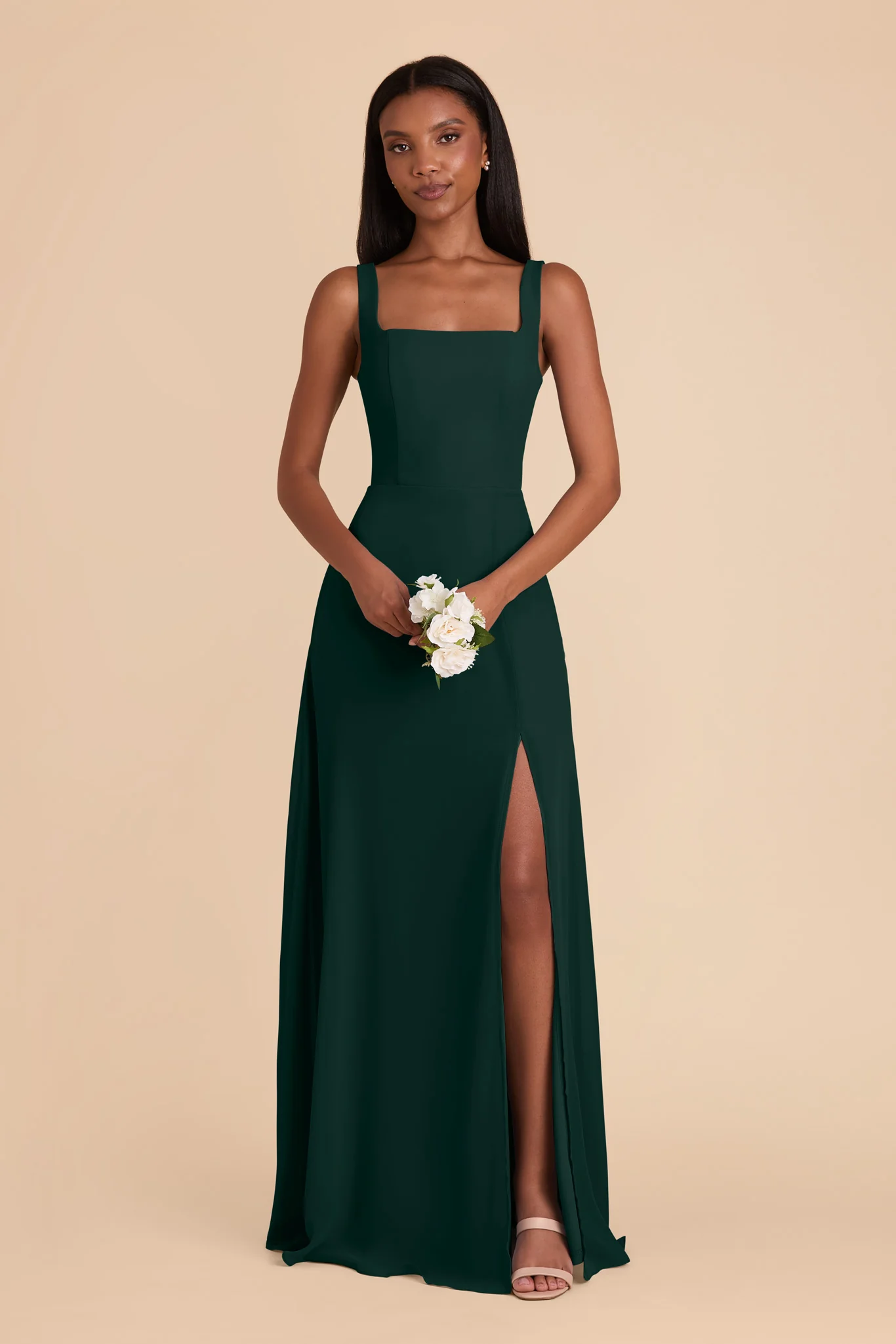 Alex Chiffon Dress - Emerald - Image 4