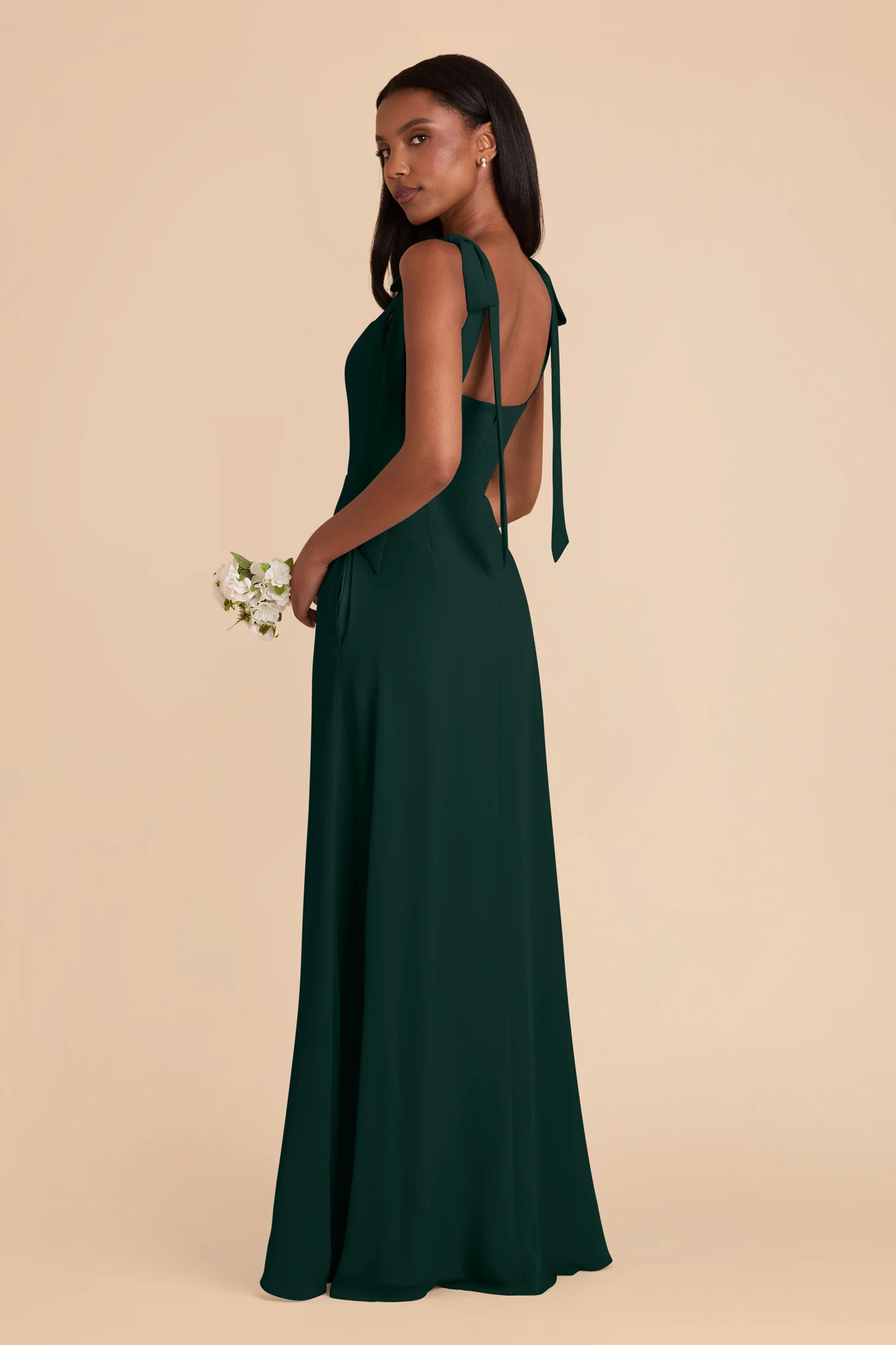 Alex Chiffon Dress - Emerald - Image 5