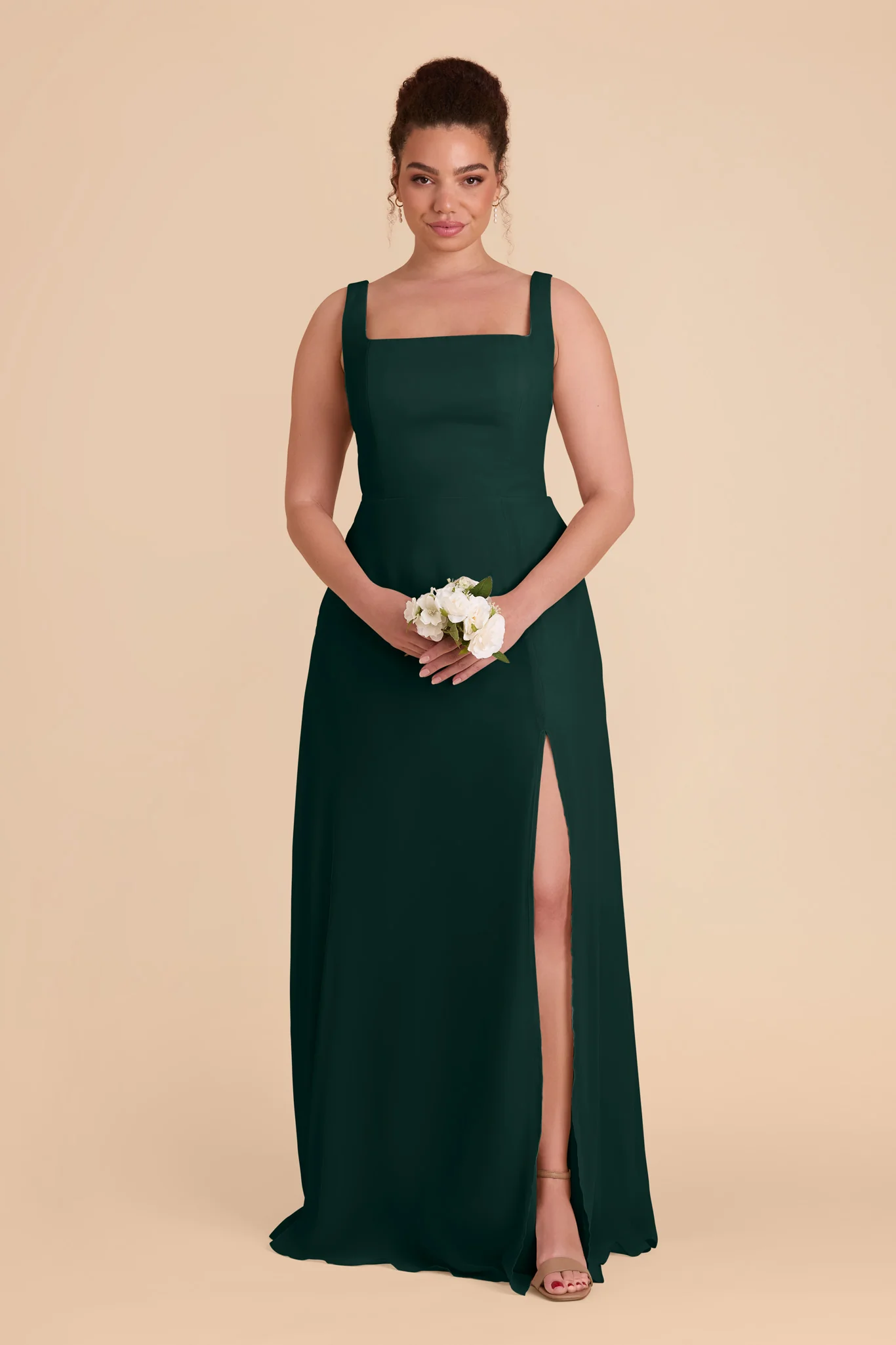 Alex Chiffon Dress - Emerald - Image 8