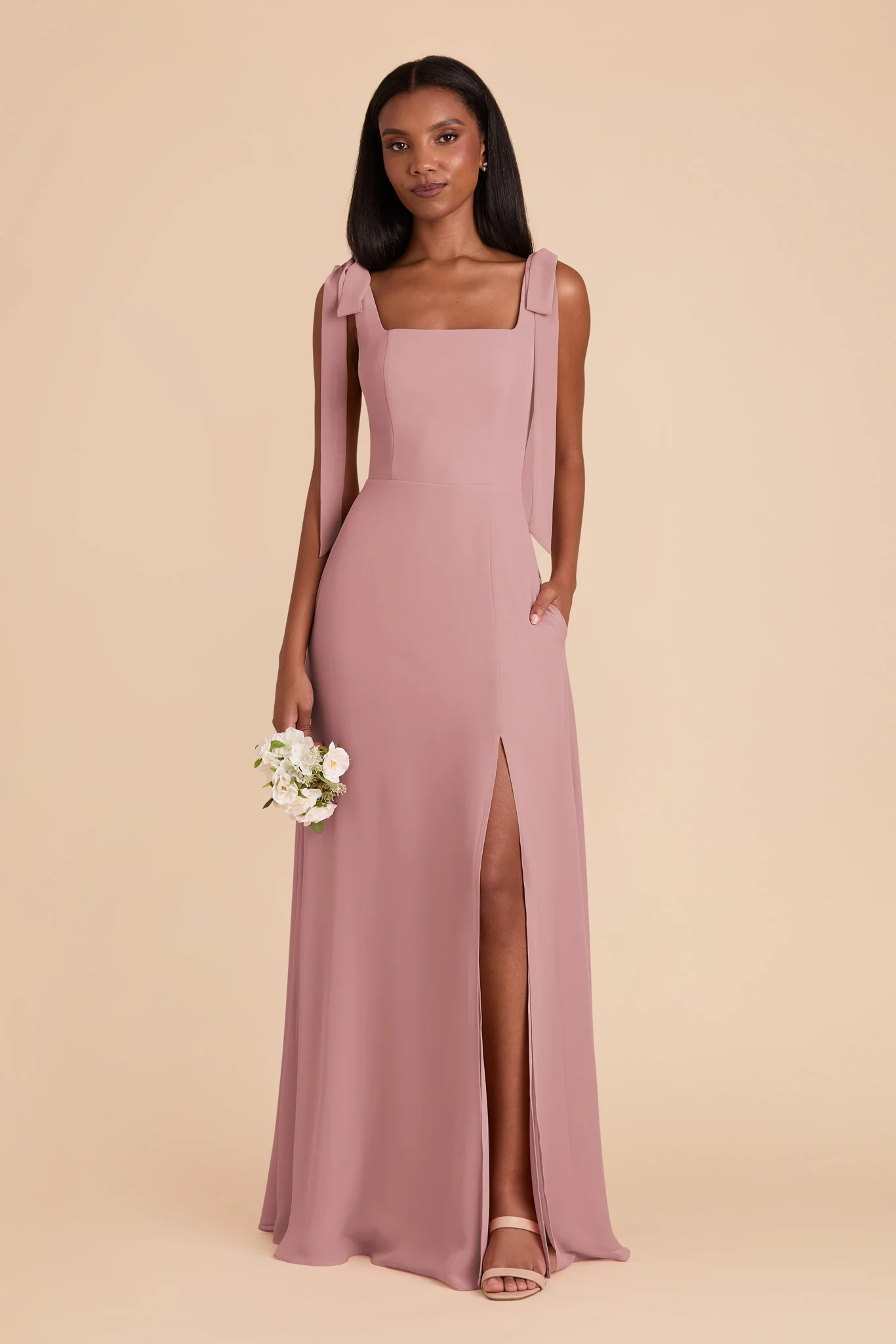 Alex Chiffon Dress - English Rose
