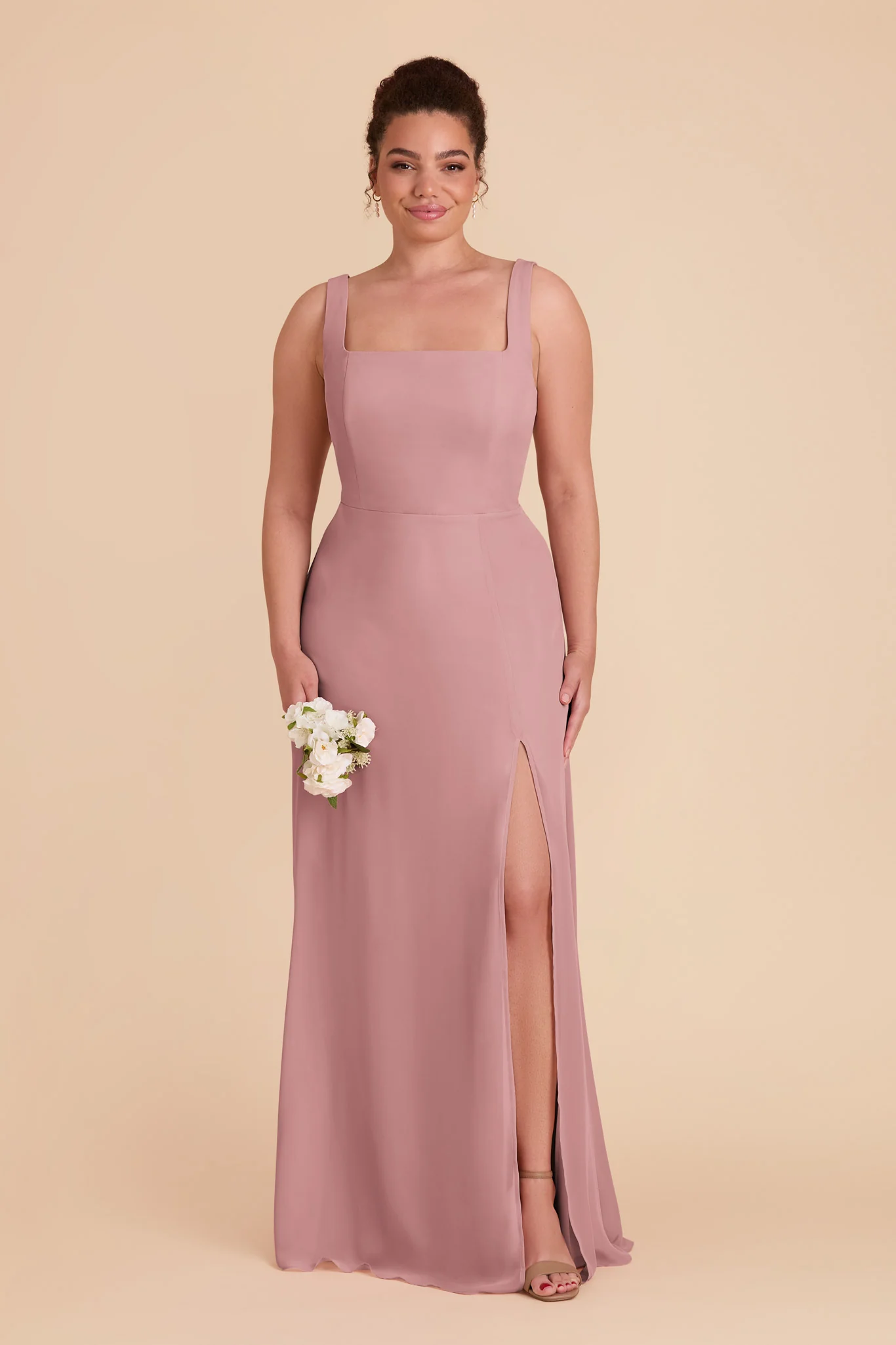 Alex Chiffon Dress - English Rose - Image 2