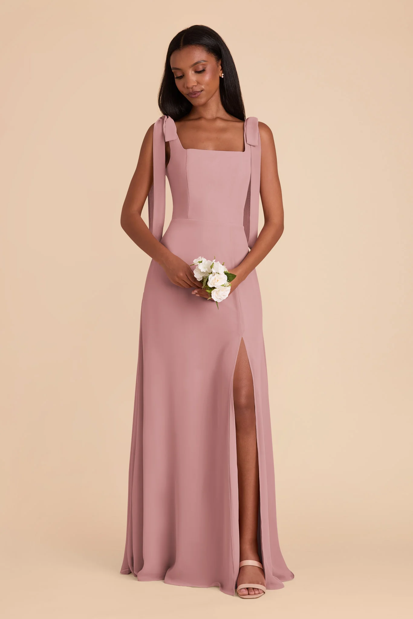 Alex Chiffon Dress - English Rose - Image 3
