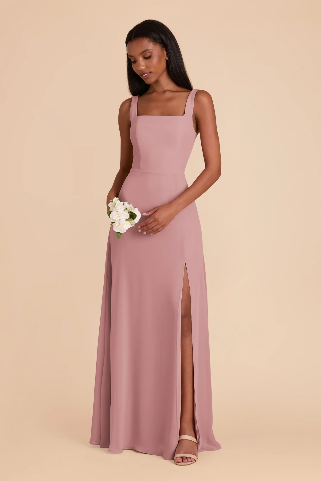 Alex Chiffon Dress - English Rose - Image 4
