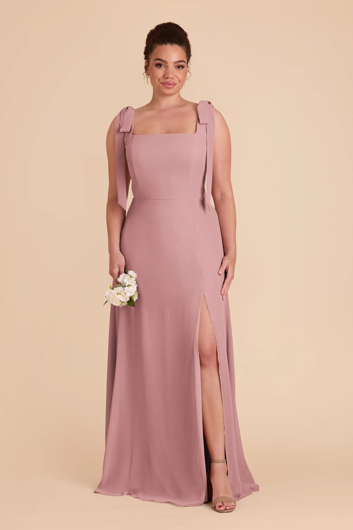 Alex Chiffon Dress - English Rose - Image 7