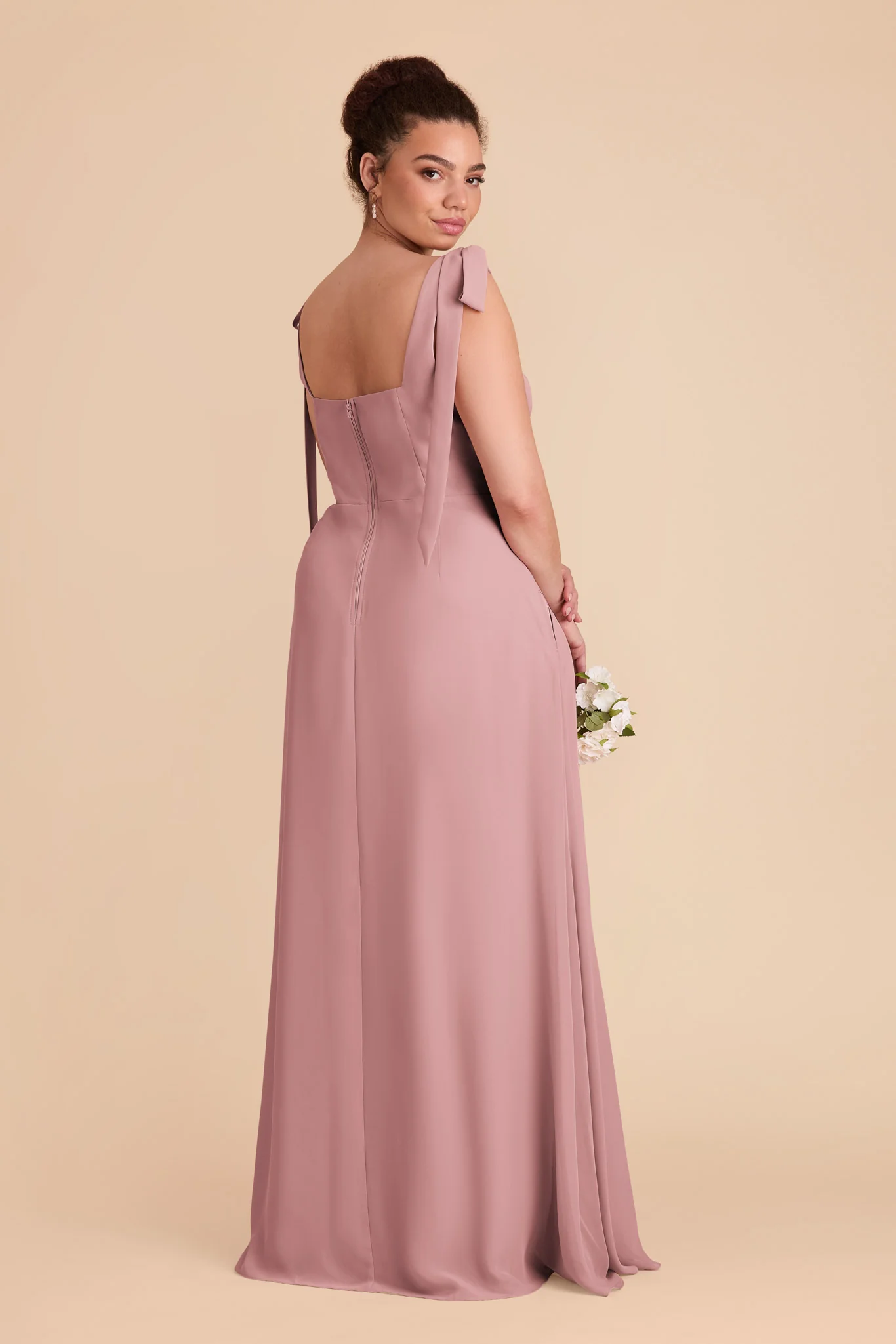 Alex Chiffon Dress - English Rose - Image 9