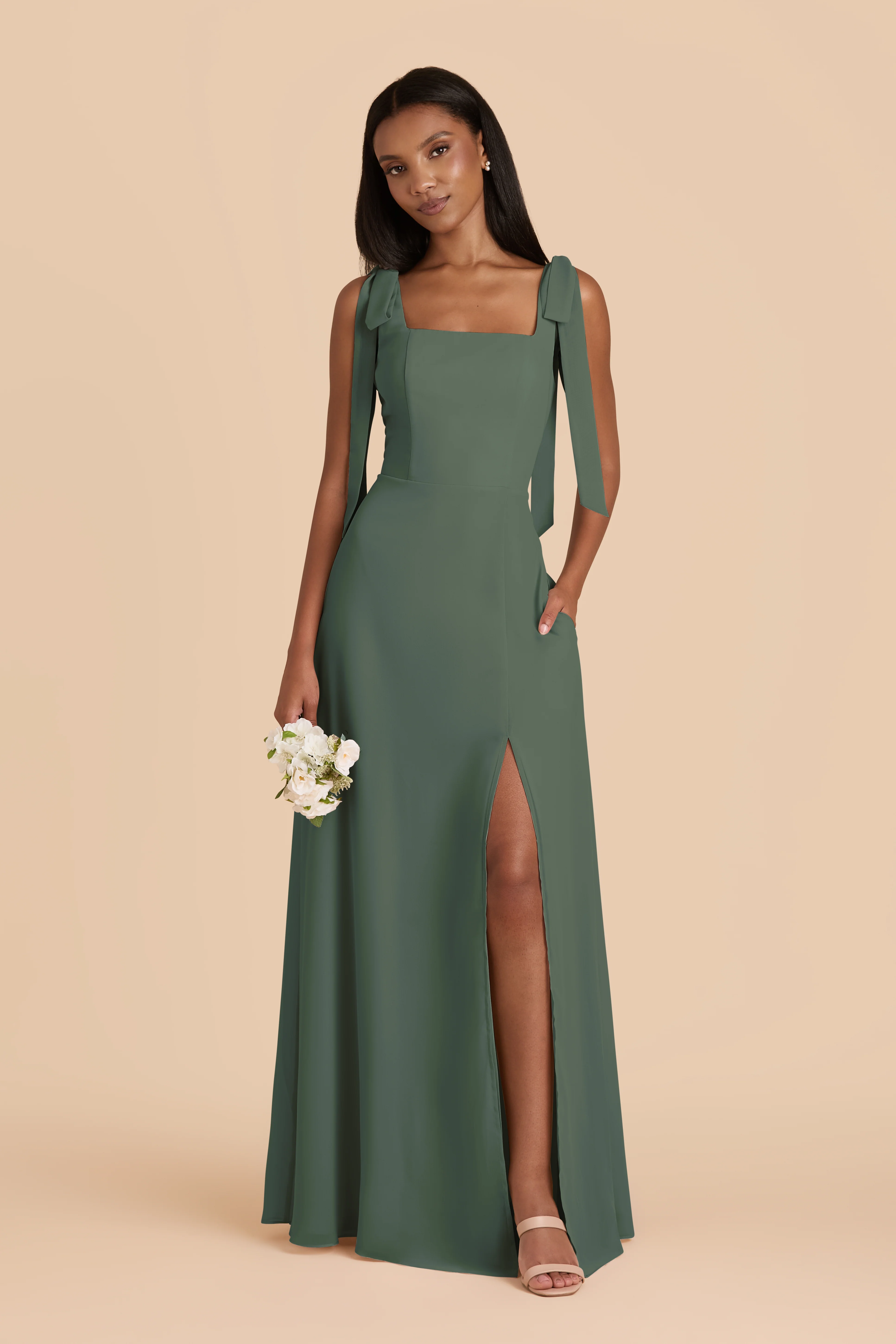 Alex Chiffon Dress - Eucalyptus - Image 4