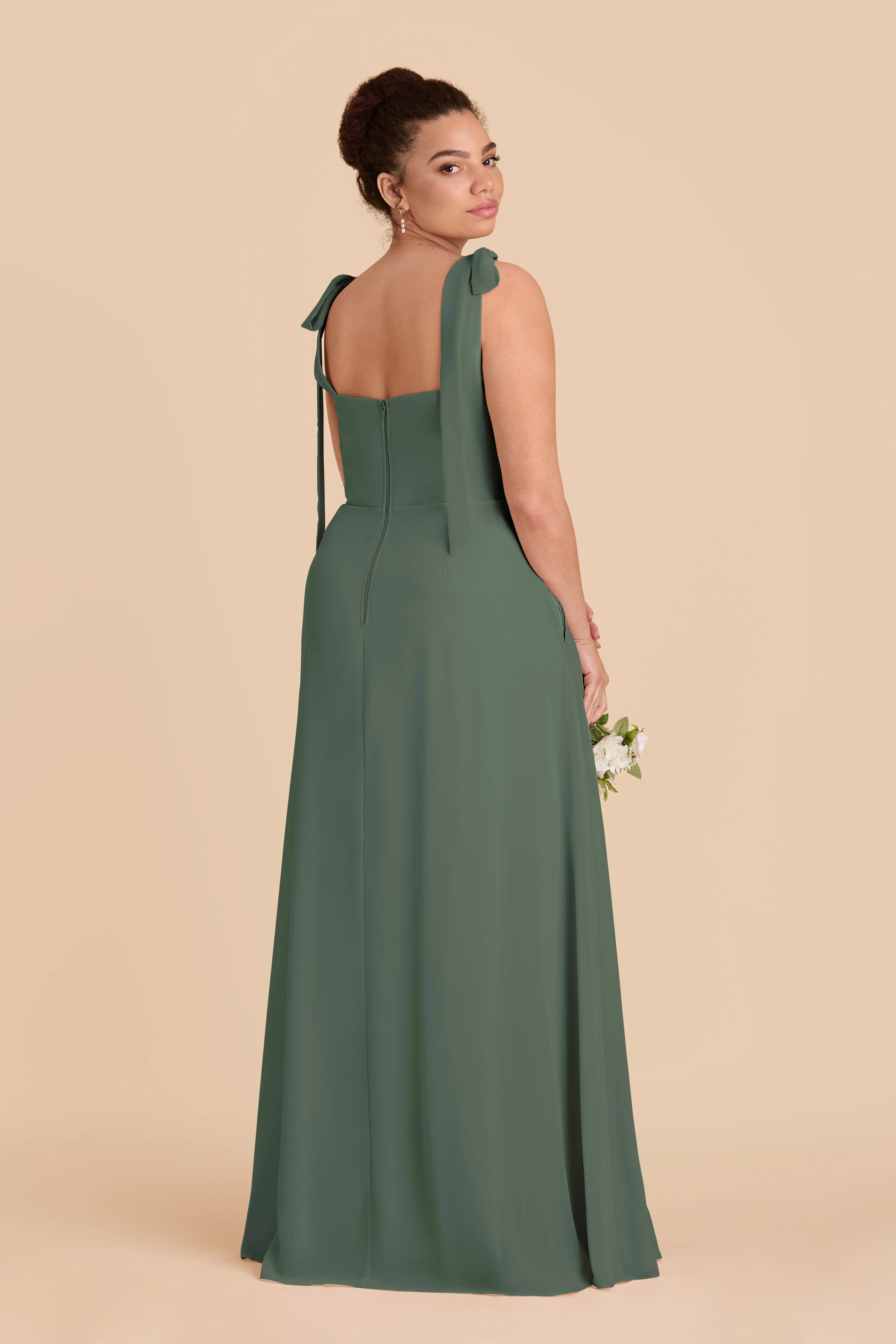 Alex Chiffon Dress - Eucalyptus - Image 9